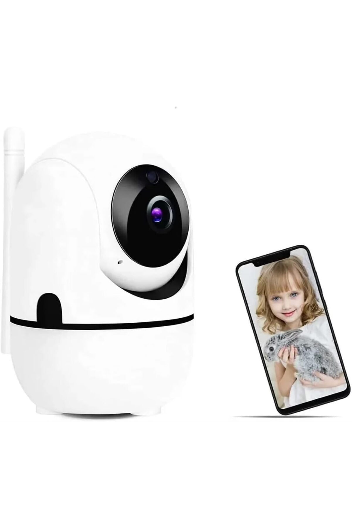 Anunnaki WiFi Bebek Kamerası Sesli, Gece Görüşlü, 360° Döner fotoğrafı 2 (önizleme)