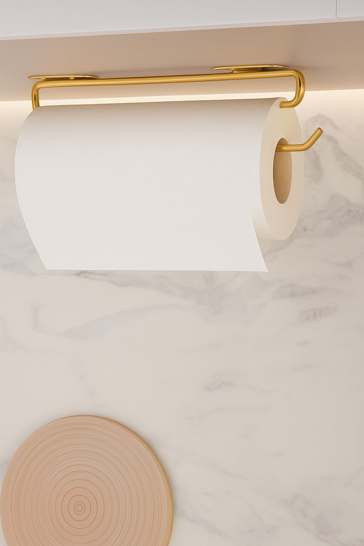 ELAMOUR Yapışkanlı Kağıt Havluluk Siyah Kağıt Havlu Askısı Tutacağı Metal Banyo Mutfak Havluluğu Modern