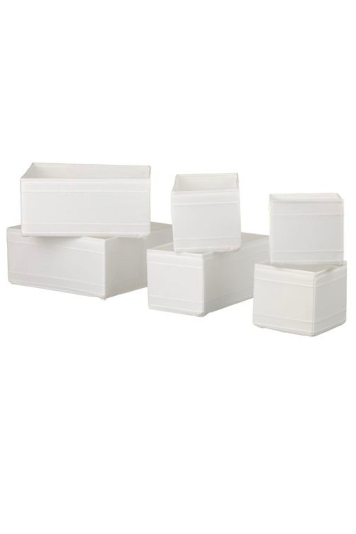 IKEA Skubb kutu seti beyaz 6 parça