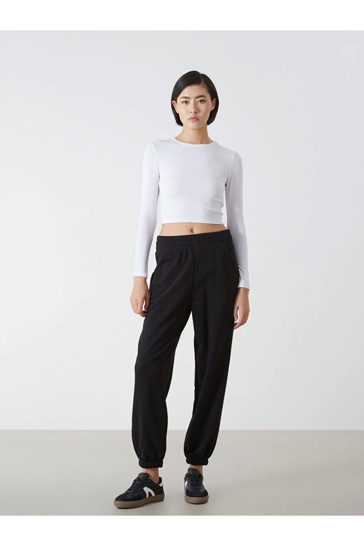 LC Waikiki LCWAIKIKI Beli Lastikli Kadin Jogger Esofman Alti - W4DN10Z8