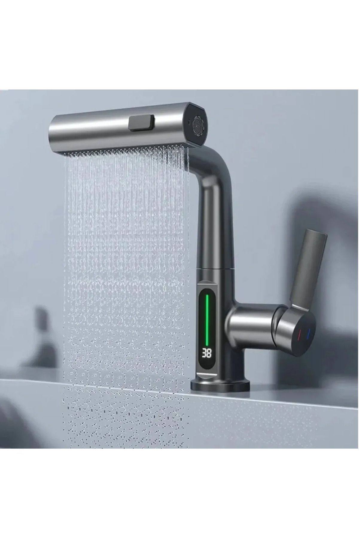 MONDALİNA MUTFAK, BANYO VE LAVOBO BATARYASI DİJİTAL, LED, ŞELALE, ASANSÖRLÜ, SPRİALLİ EVİYE BATARYASI