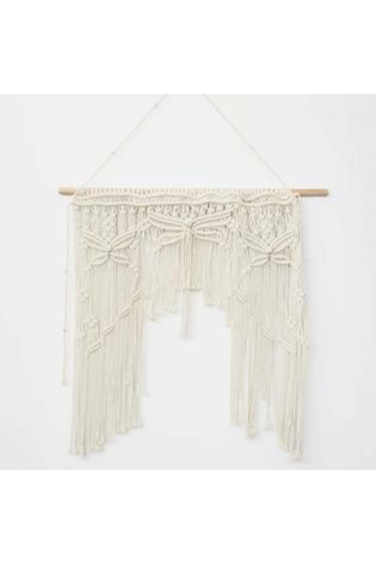 Jumbo-Decorative Macrame Curtain Ecru for Window 76 x 91 cm 1