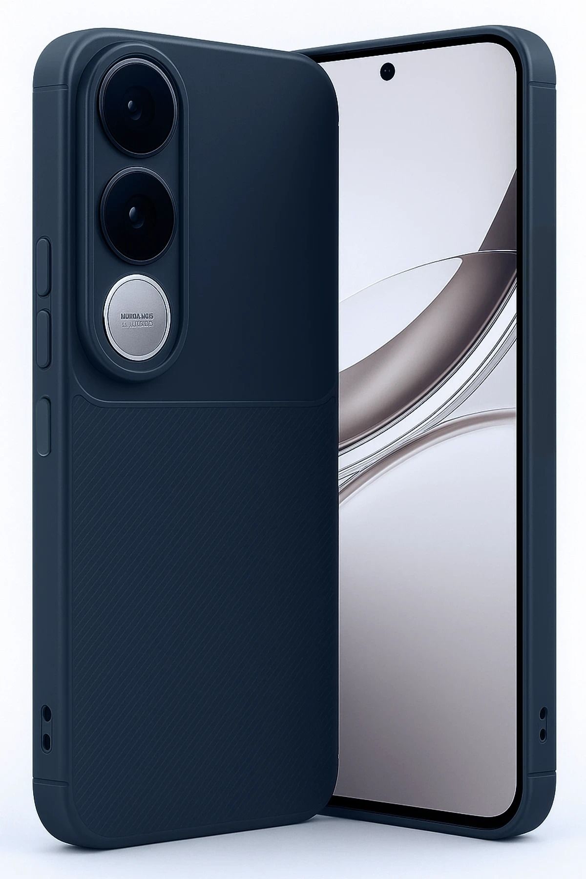 NANOSPACE Vivo V50 Lite İle Uyumlu Kılıf Negro Karbon Desen Silikon
