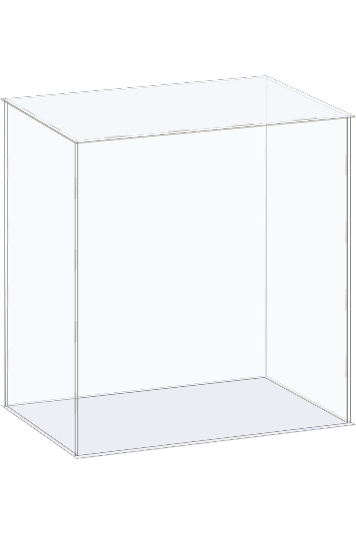 Generic-صندوق عرض أكريليك شفاف مقاوم للغبار 41 × 21 × 41 سم لعرض المقتنيات 1