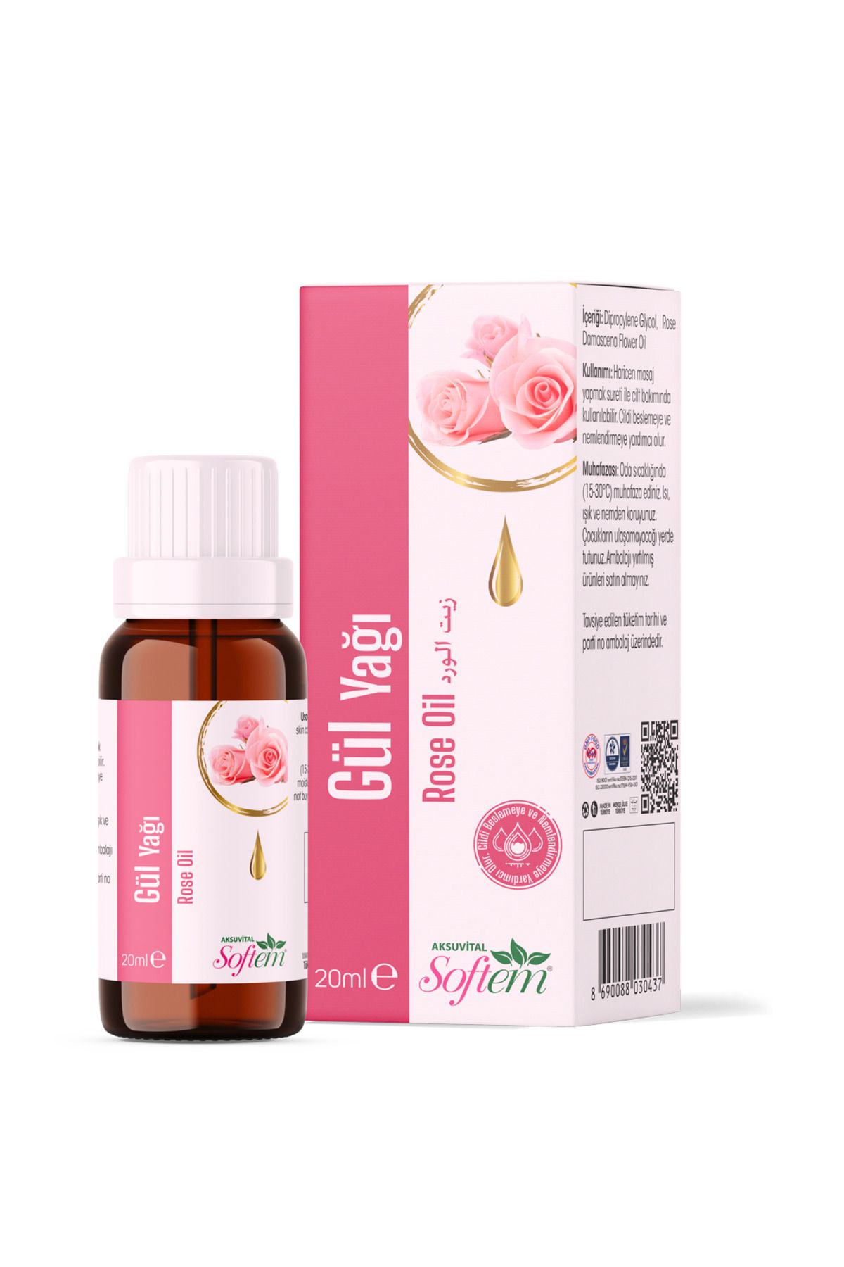 GÜLCE LOKMAN HEKİM AKTAR AKSU VİTAL GÜL YAĞI 20 ml