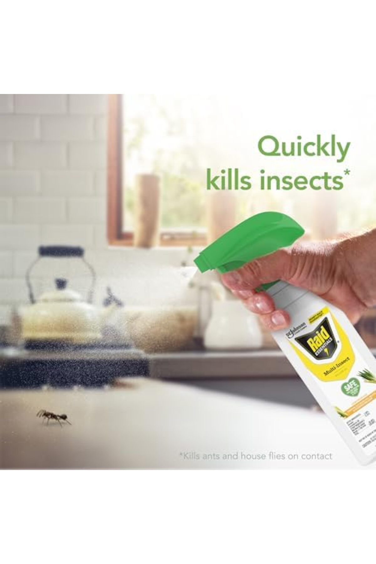 Raid-Essentials Multi-Insect Killer 29 Spray Bottle, Child & Pet Safe, for Indoor Use, 354ml 3