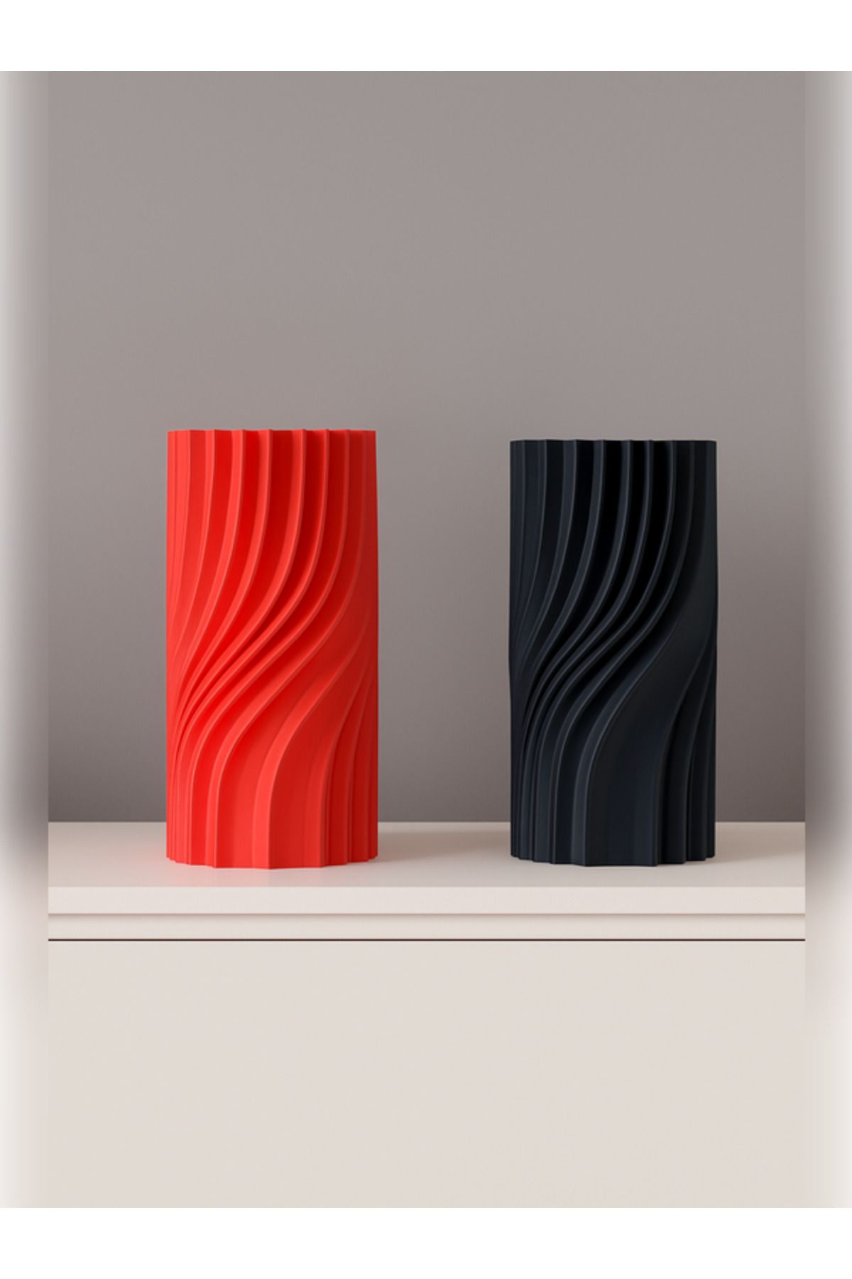 Shapely3D Dalga Desenli Modern Dekoratif Vazo