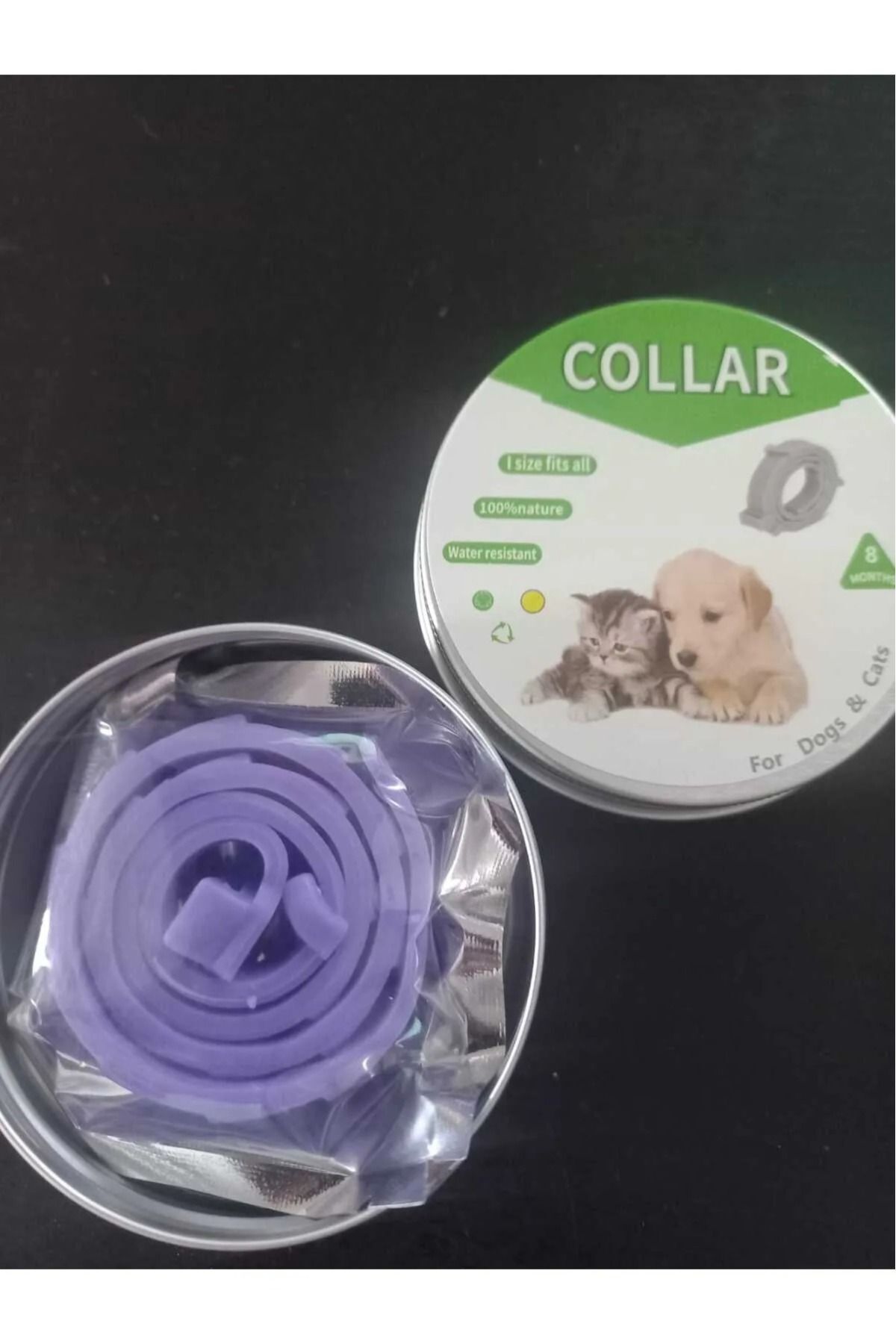teknotrust yerli üretim Kedi Köpek Evcil Hayvan Pire Önleyici Tasma Pire Tasması Tasması 39 cm gri Renk TR Sol