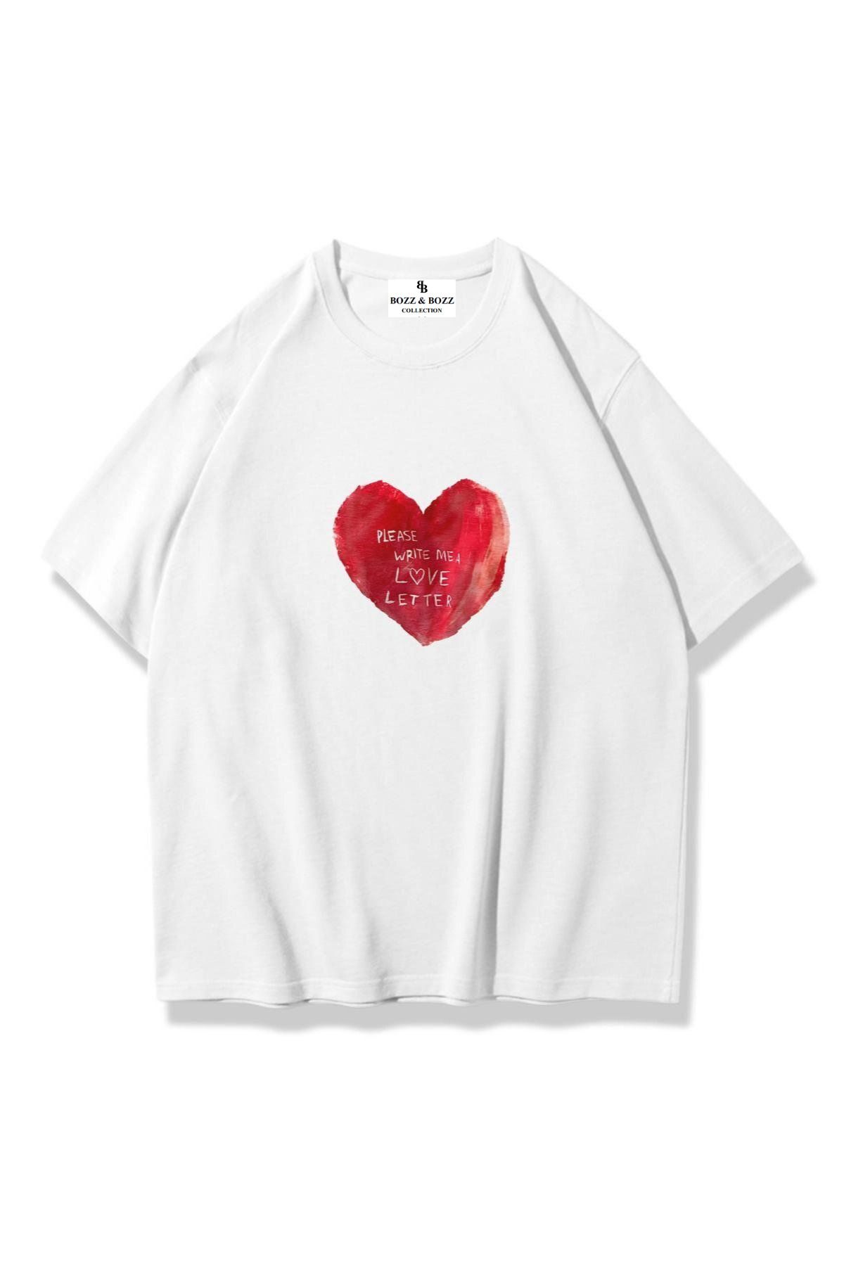 Bozz&Bozz Collection Unisex Oversize Please Write Me a Love Letter T-shirt