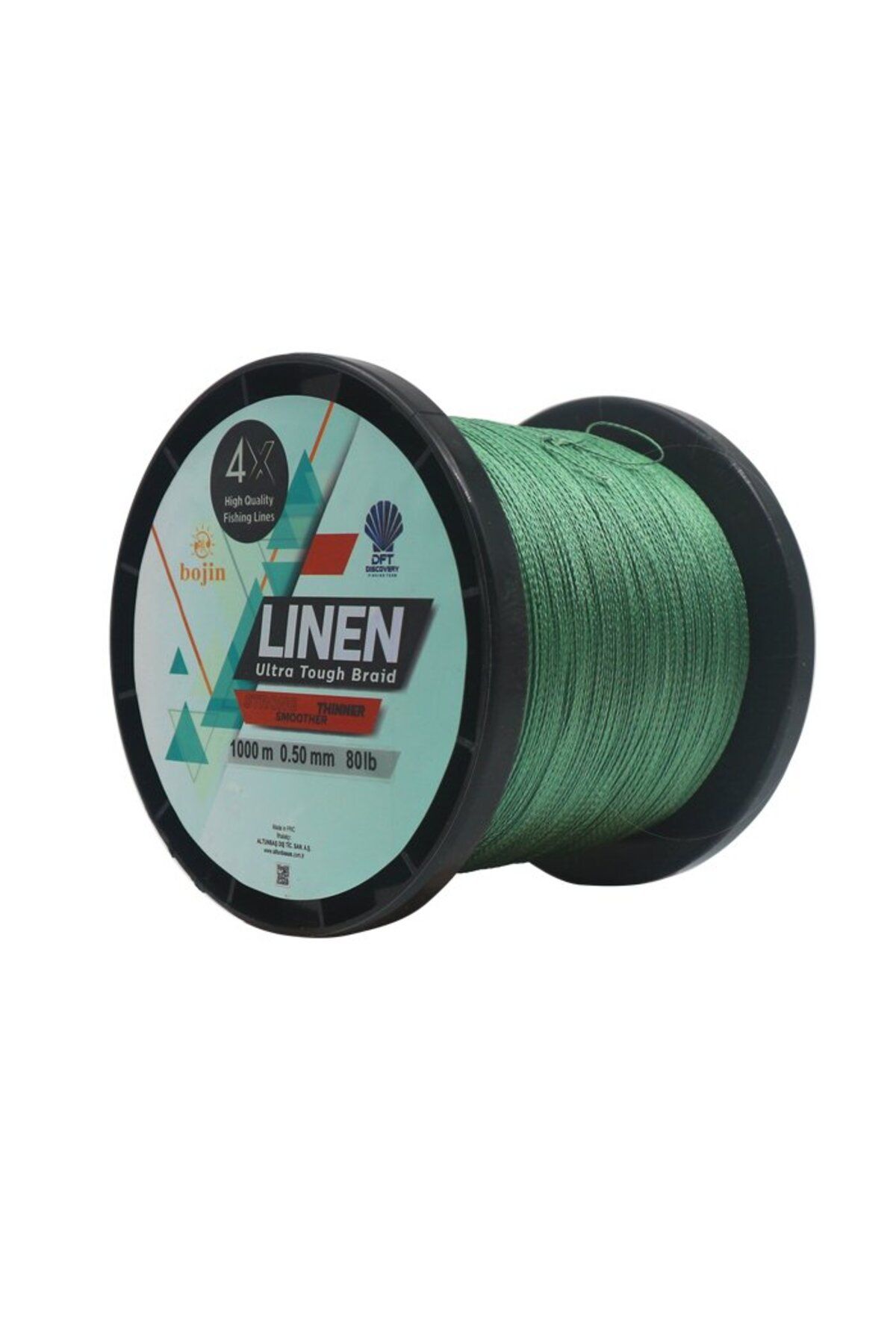 DFT Bojin 4X Linen 1000MT Yeşil İp Misina 0.50MM