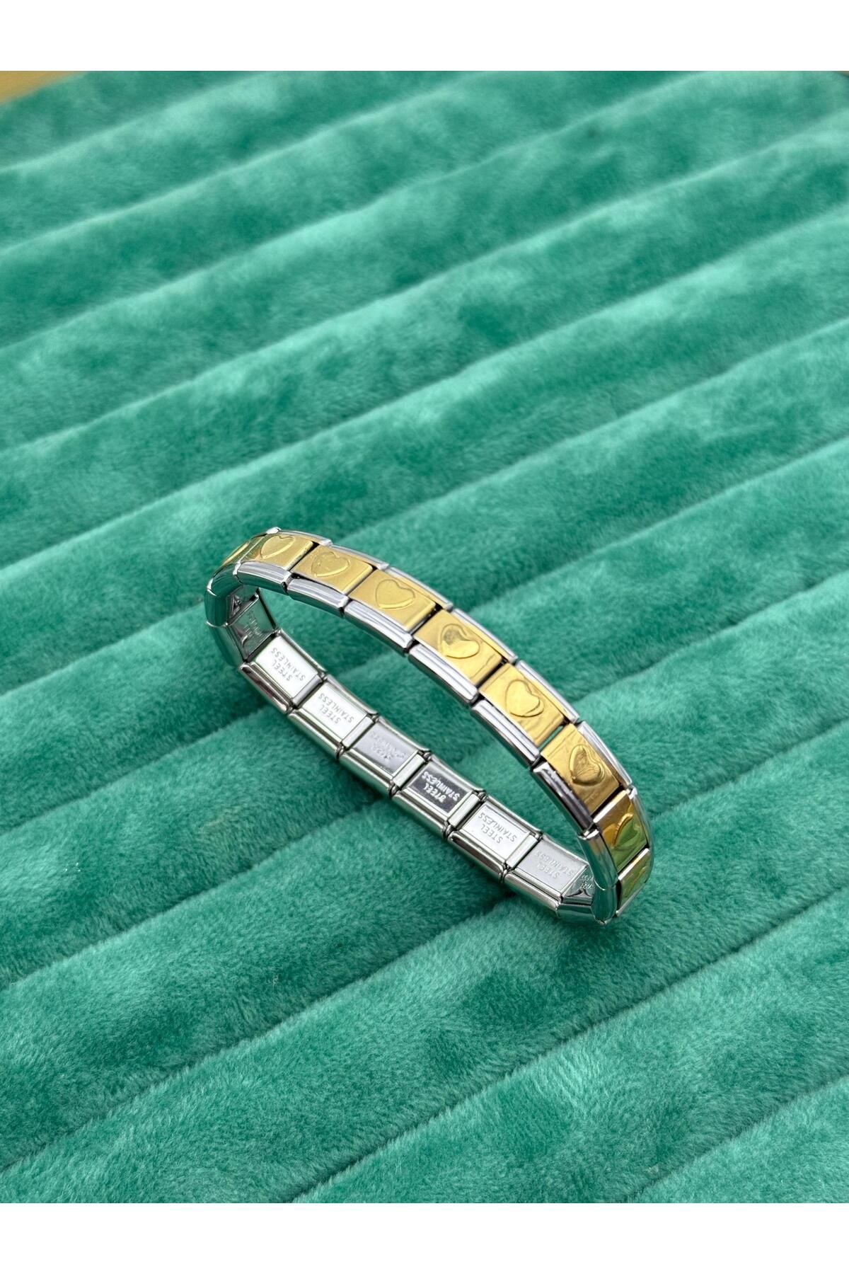 ilvesa shop İtalyan Charm Bileklik İçi Gold Kalp Model