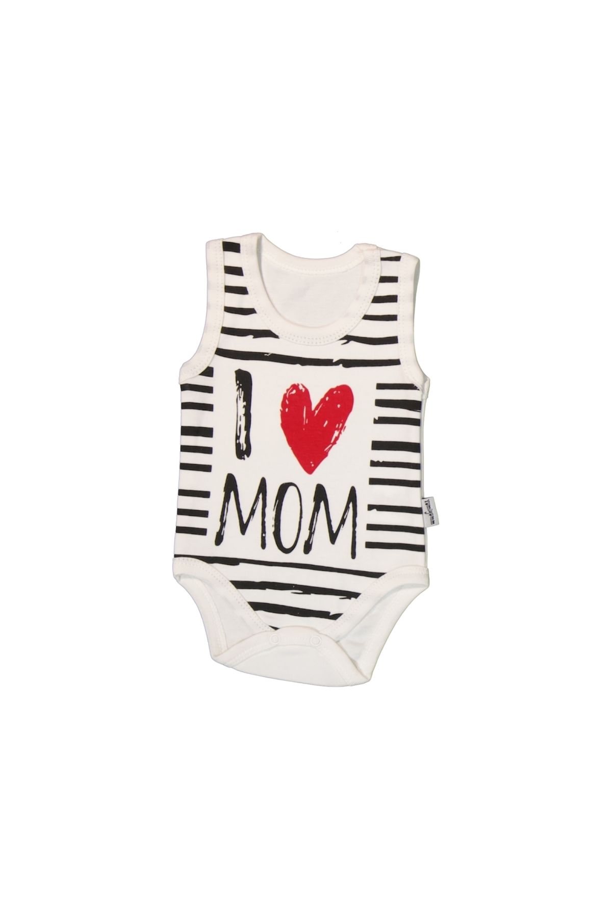 YUMİYUMM I LOVE MOM YAZILI %100 PAMUK BEBEK ZIBINI