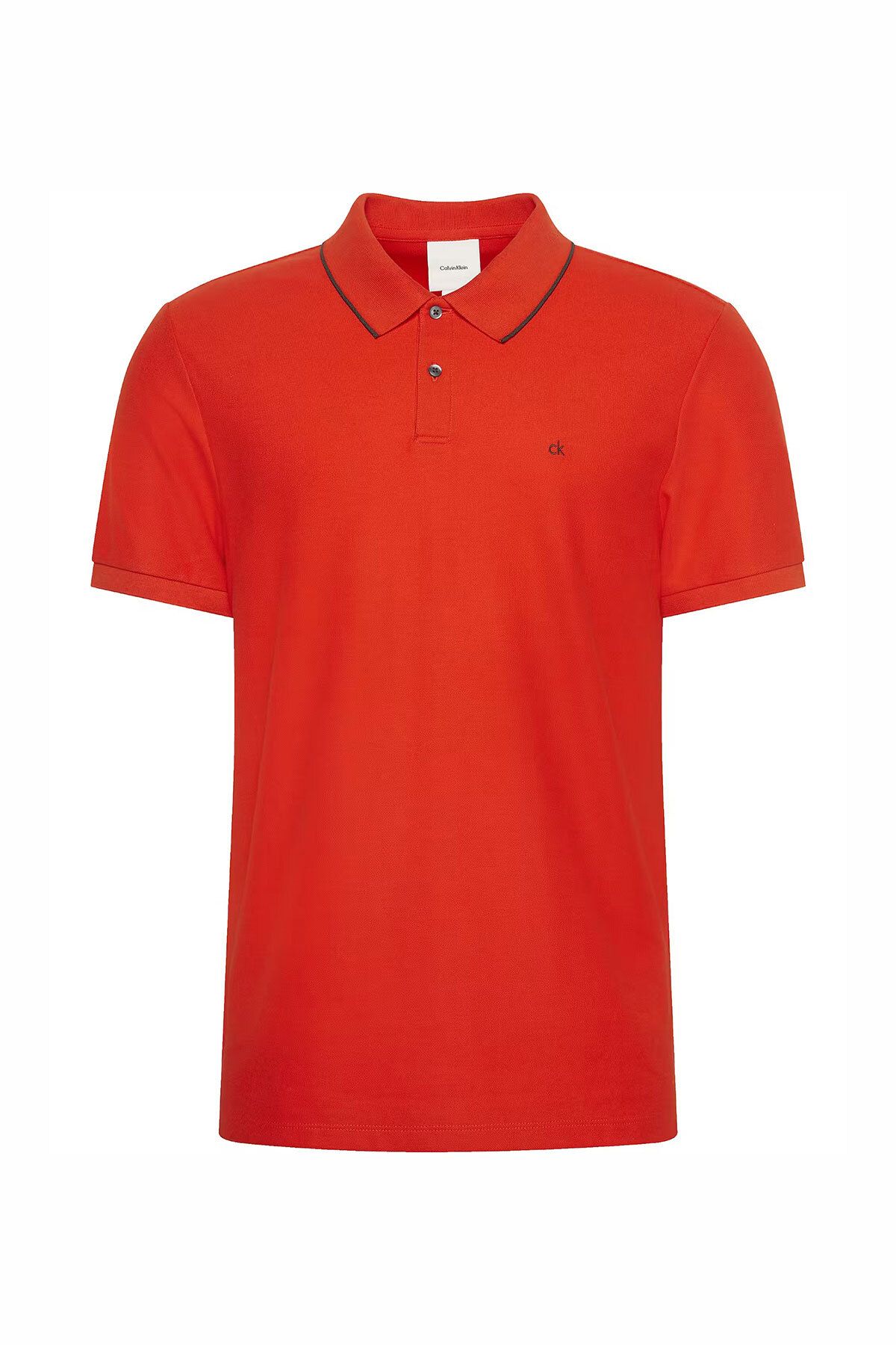 Calvin Klein Erkek Regular Fit Kısa Kollu Polo Yaka T-Shirt - Kırmızı