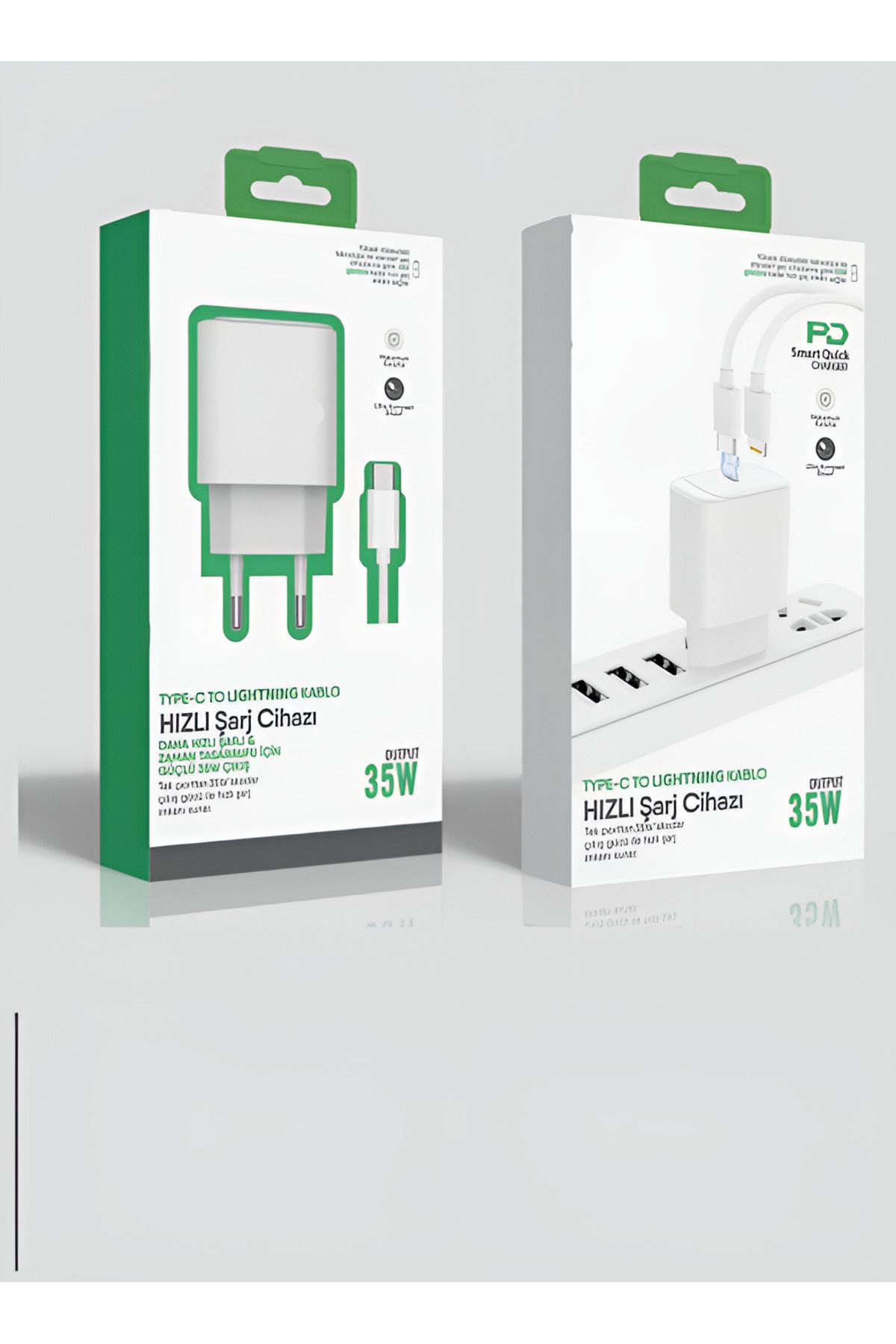 Kgntech Hızlı Şarj Aleti Type-C To Lightnıng Kablo