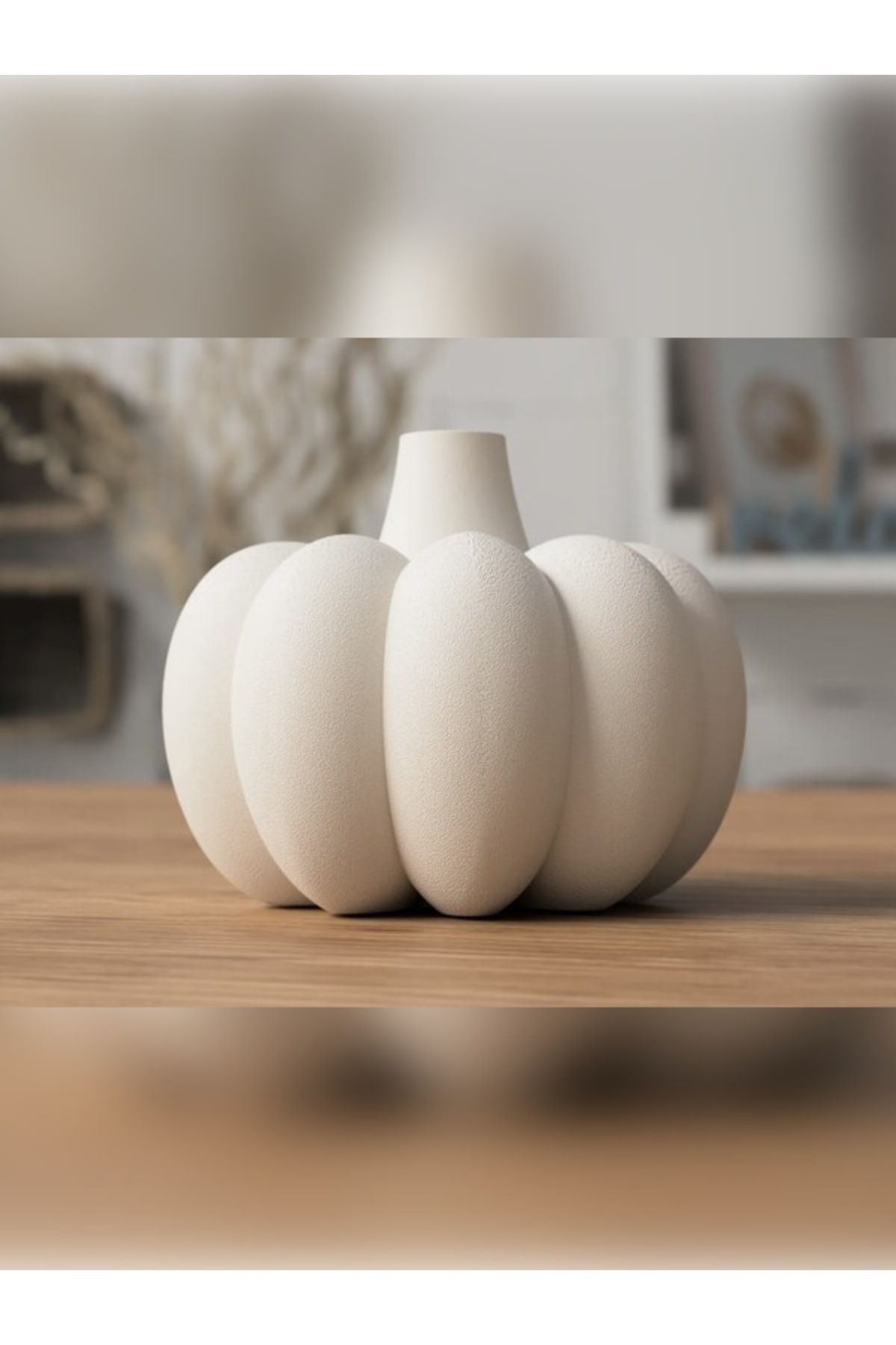Shapely3D Kabak Formlu Dokulu Modern 3D Dekoratif Vazo