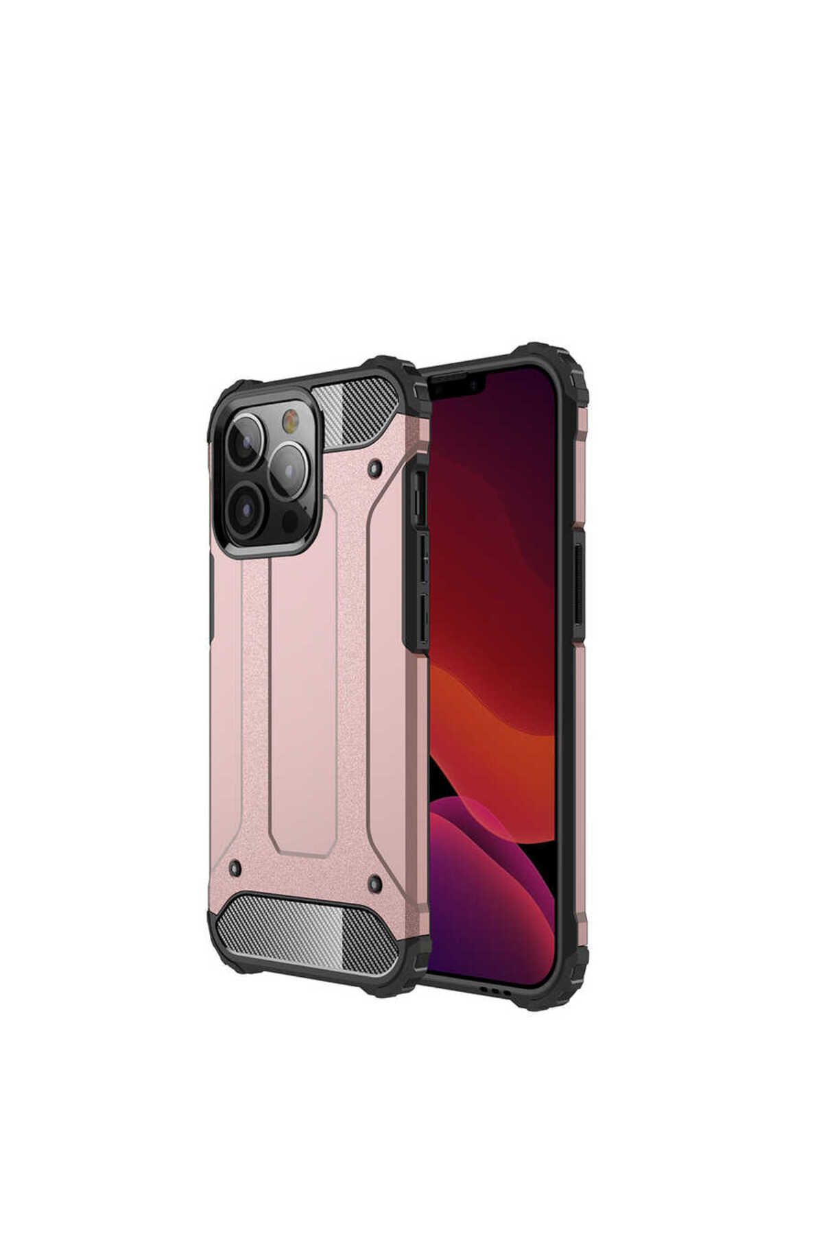 halkhouse Apple iPhone 13 Pro Max Kılıf Zırh Tank Sert Korumalı Silikon Crash Silikon Kapak