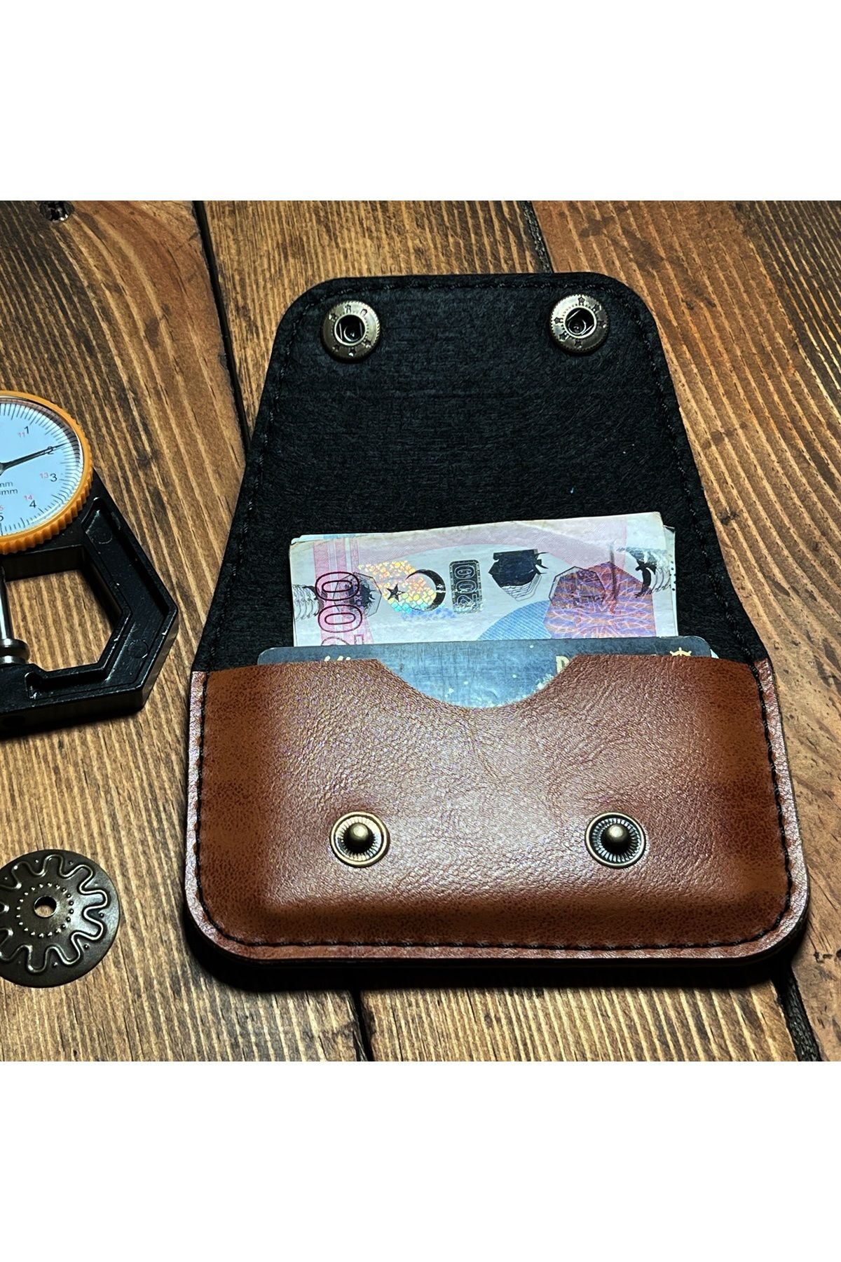 ZDKLEATHER ZDK MELODY ÇITÇITLI MİNİMAL KARTLIK RENK CAMEL