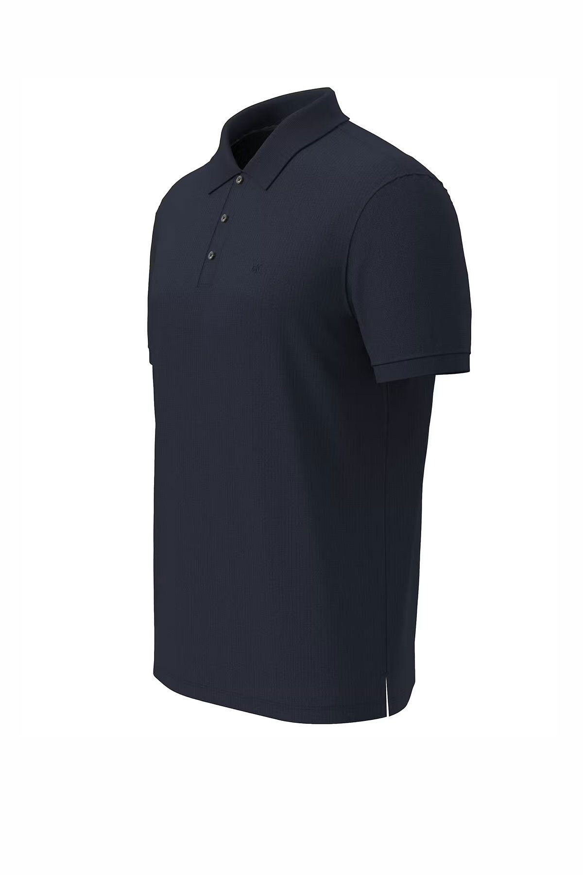 Calvin Klein Erkek SS Supima Chest EMB Polo Yaka T-Shirt - Lacivert
