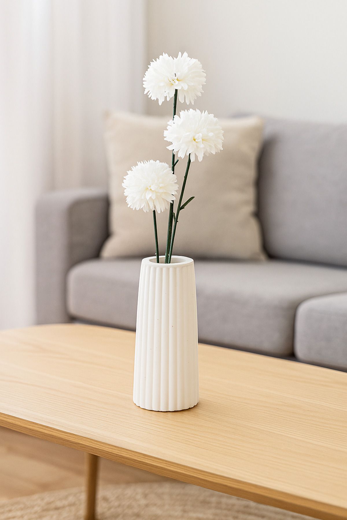3D HOME İskandinav Bohem Tarzı Çizgili Dekoratif Vazo 20 Cm