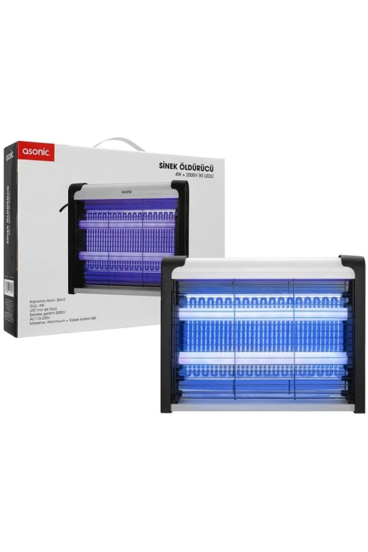noip 2 LEDLİ SİNEK ÖLDÜRÜCÜ CIZ MAKİNE 4W - 2000V 30M2 ETKİNLİK ALANI AS-A28 (7474)