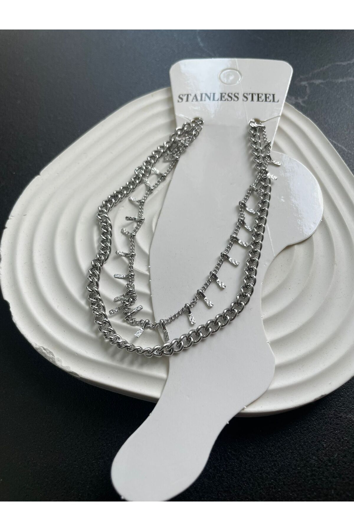BRONZSTEEL Kalın zincir Halhal
