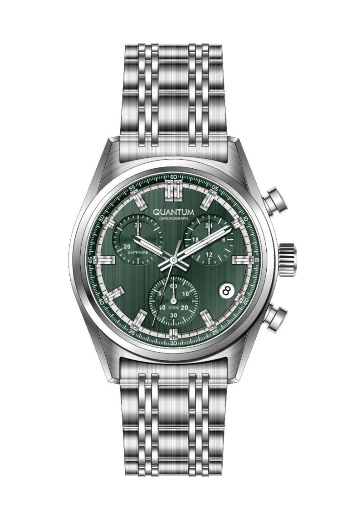 Quantum PWG1209.370 Chronograph Tüm Fonksiyonları Aktif 10 ATM Suya Dauanıklı Çelik Kasa Çelik Kordo