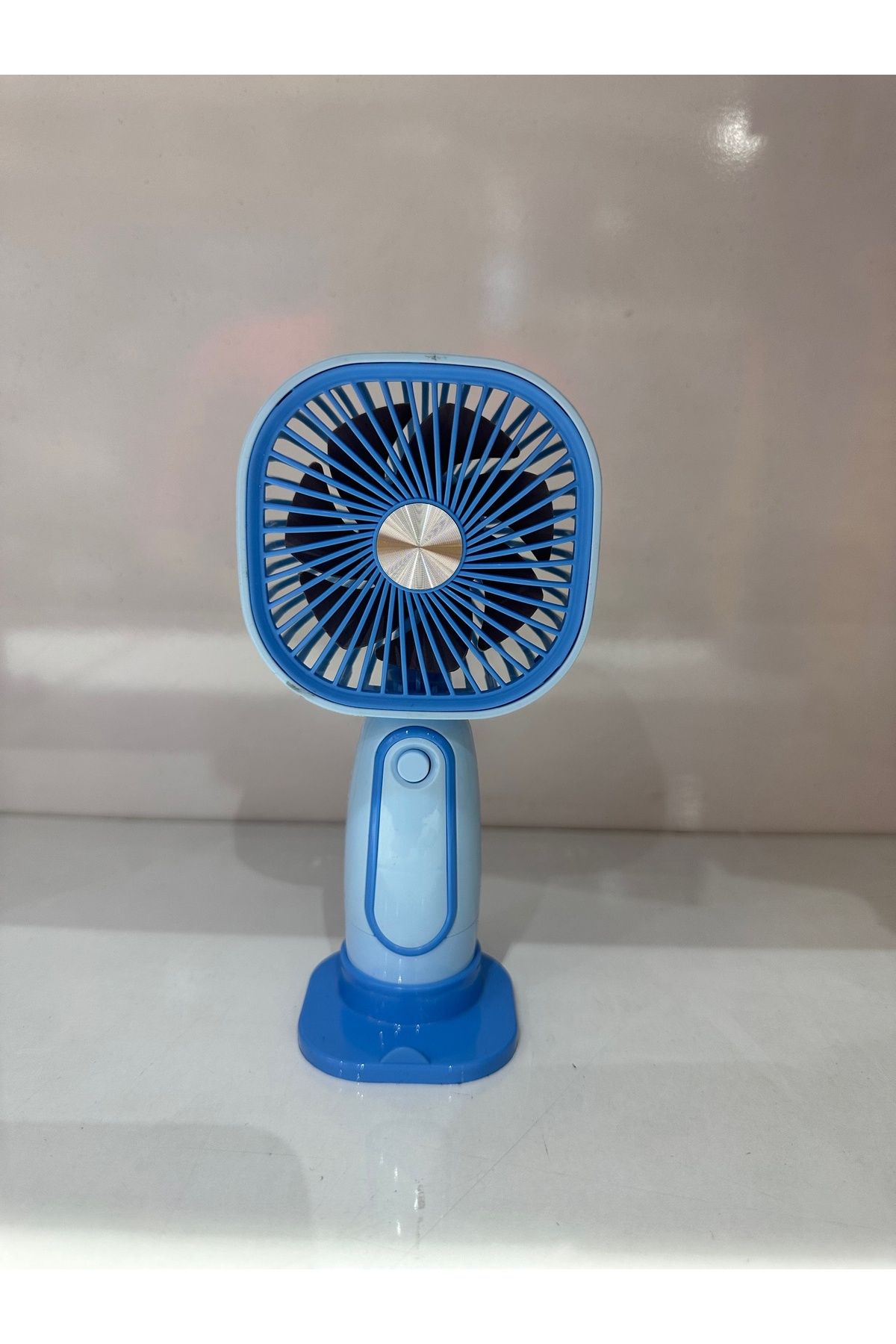 YVZ Şarjlı Masa Ve El Fan Taşınabilir Şarjlı Edilebilir Minifan 3 Kademe Hız Ayarlı Çift Motorlu