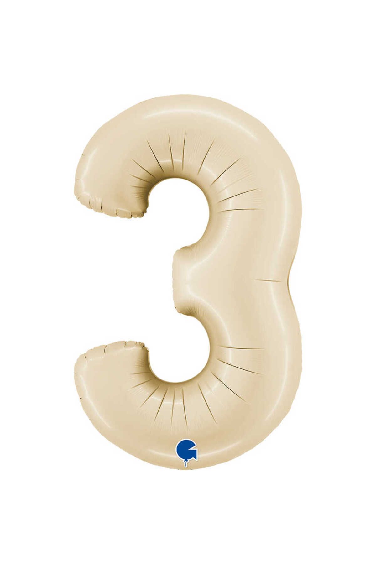 Vipfoni 3 Rakam Satin Cream Folyo Balon 26"