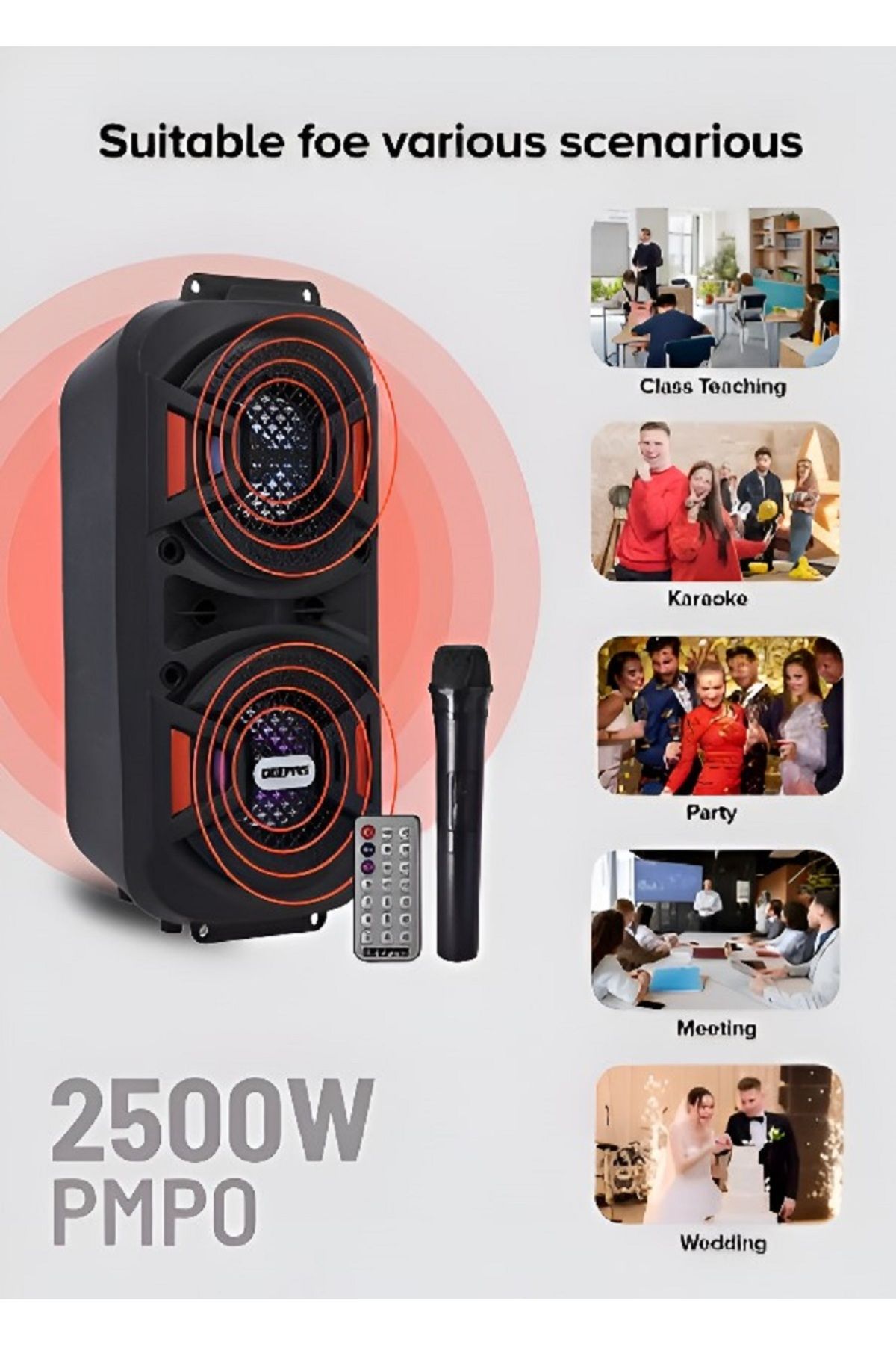 Geepas-Rechargeable Portable Bluetooth Speaker with Handle – Powerful Sound, Built-in Battery 3