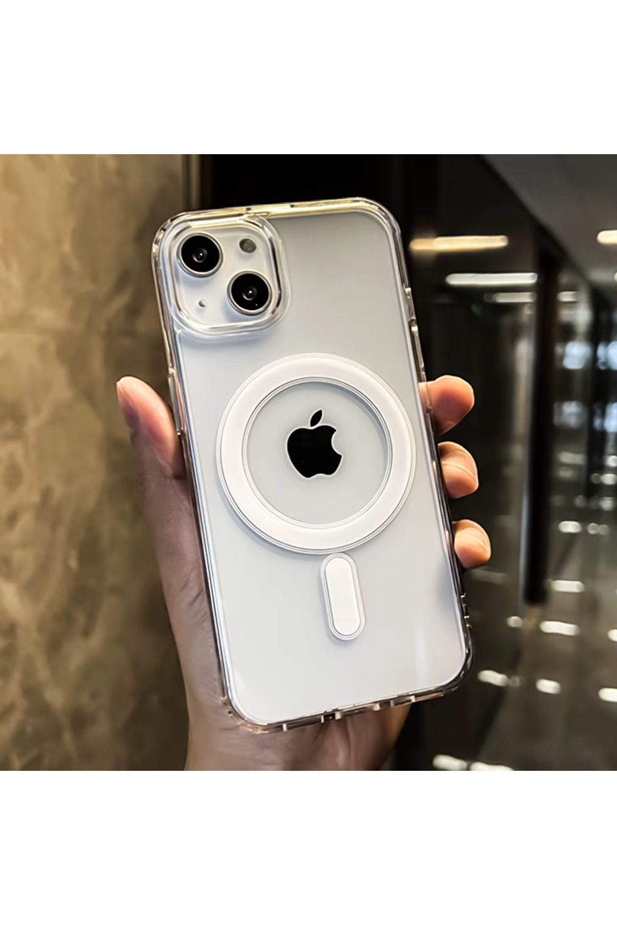RAINTECH İphone 13/14 Uyumlu Şeffaf Magsafe Sert Kapak Kılıf