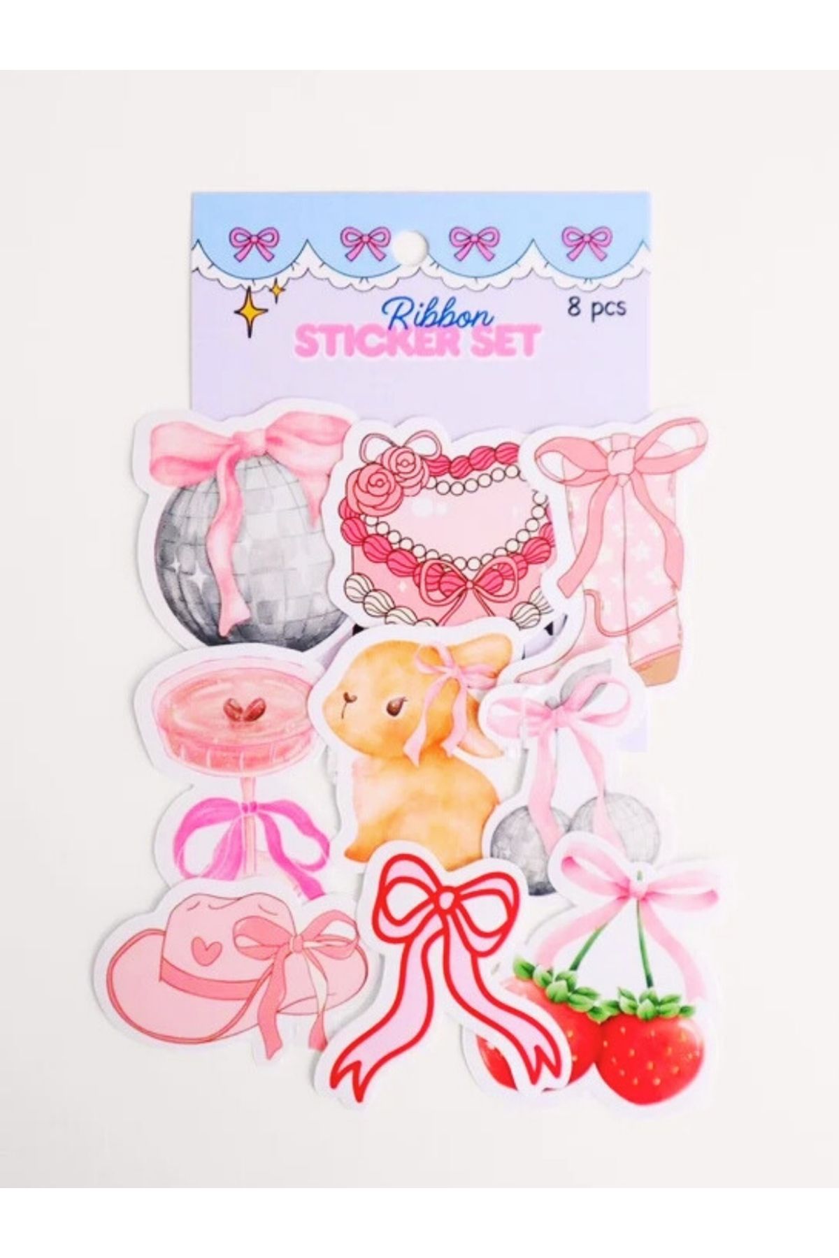 ÖZ OFİS Y2K Ribbon 8'li Sticker Set