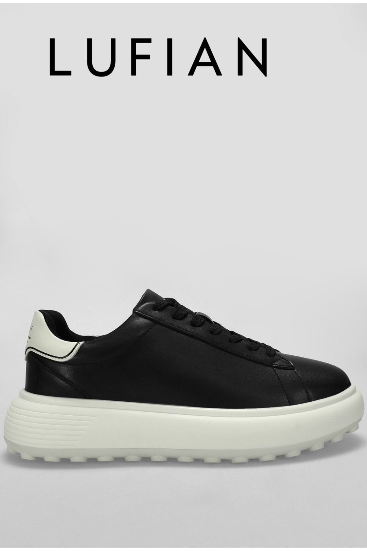 Kocamanlar Ayakkabı Lufian 111230270 Raınbow Sneaker Erkek Deri Ayakkabı SİYAH