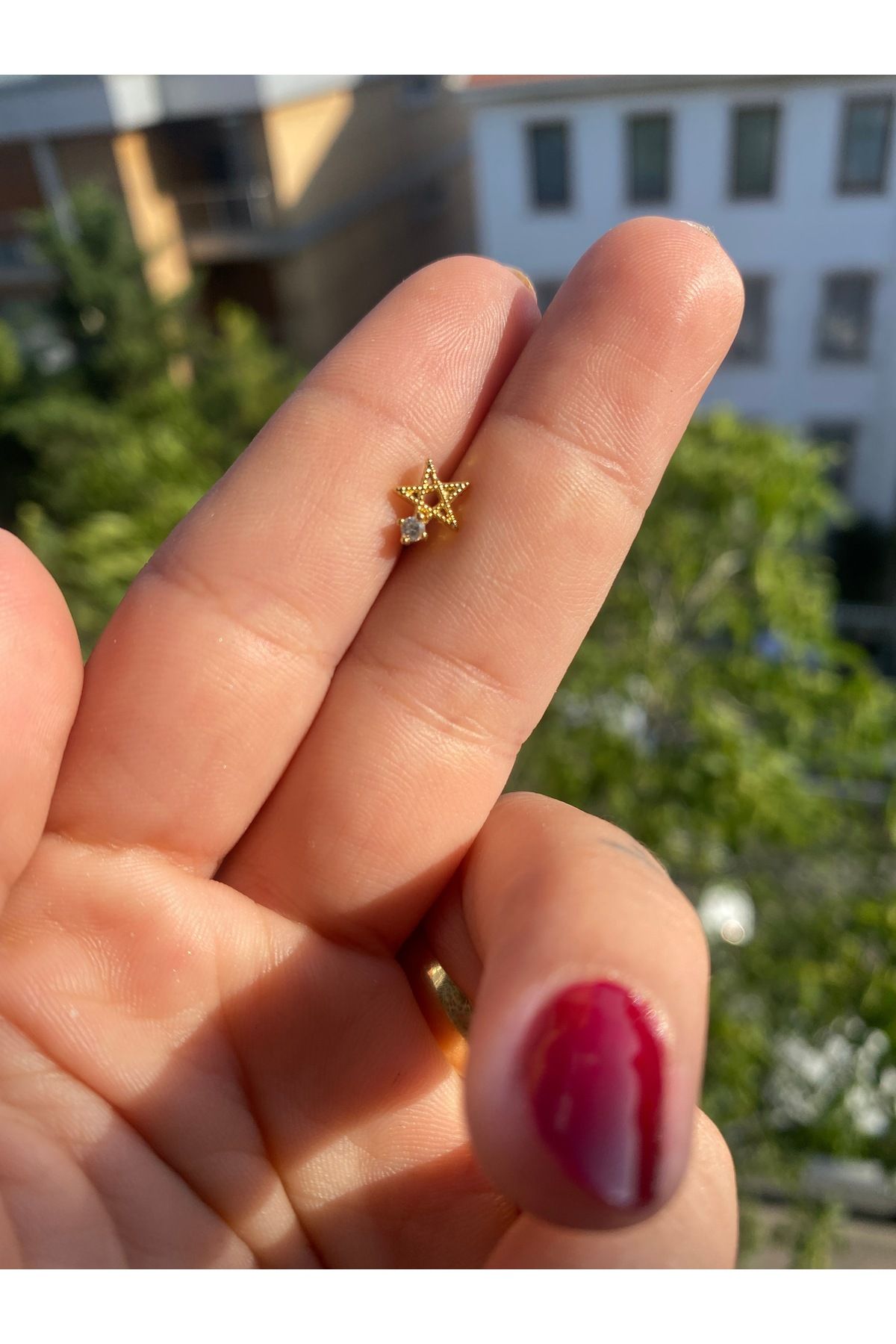 satirus Gold helix tragus kıkırdak piercing Çelik
