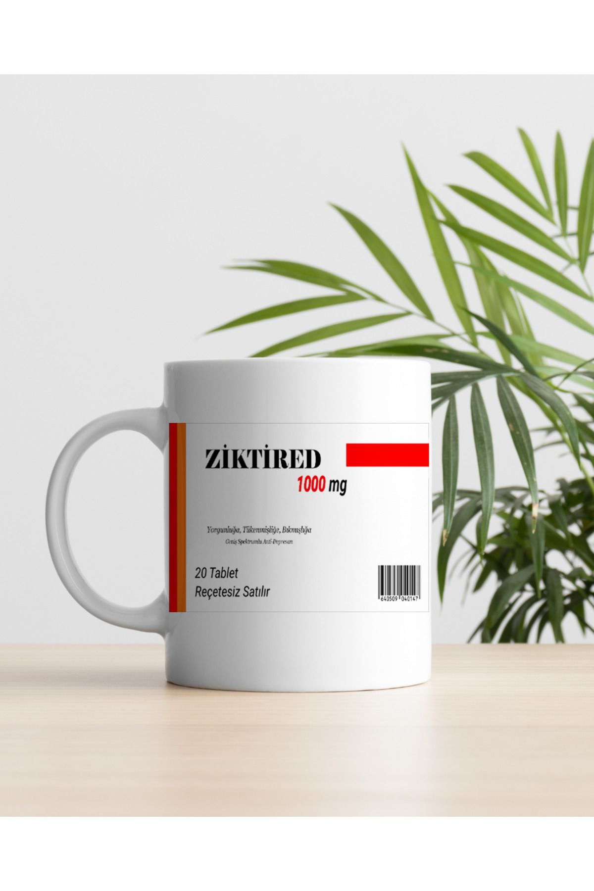 DİLAHOME Ziktired İlaç Baskılı Kupa Bardak - Komik Yazılı Kupa Bardak