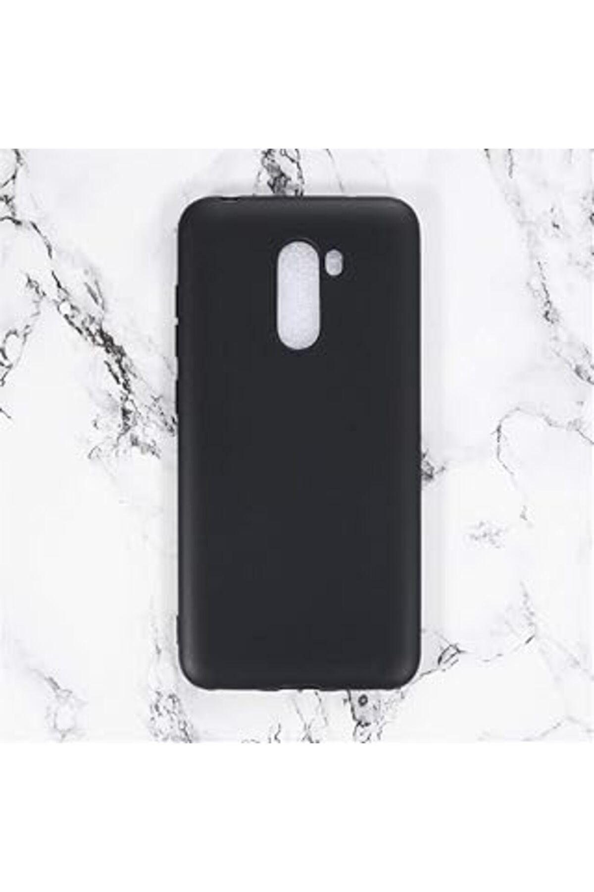 Karachil Xiaomi Pocophone F1 Uyumlu Sert Rubber Silikon Kılıf (Siyah)