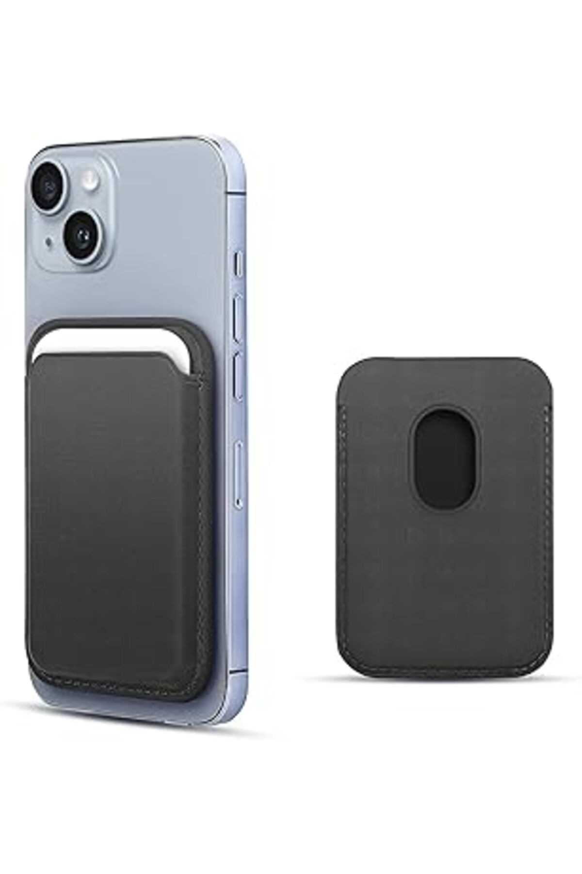 Karachil Microsonic Apple Iphone 13 Mini Için Kılıf Leather Wallet Magsafe Siyah [Iphone 13 Mini Ile Uyumlu