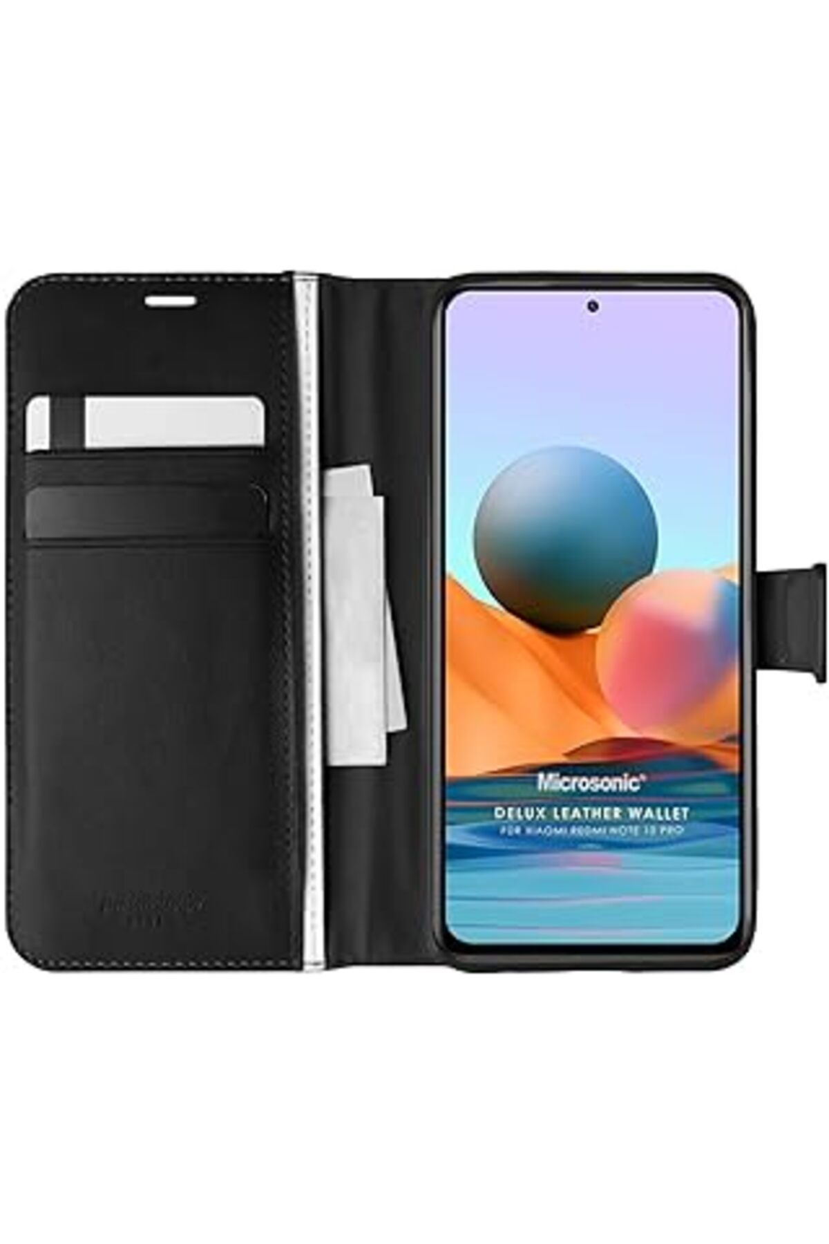 Karachil Microsonic Samsung Galaxy M23 Için Kılıf Delux Leather Wallet Siyah [Galaxy M23 Ile Uyumlu Kılıf -