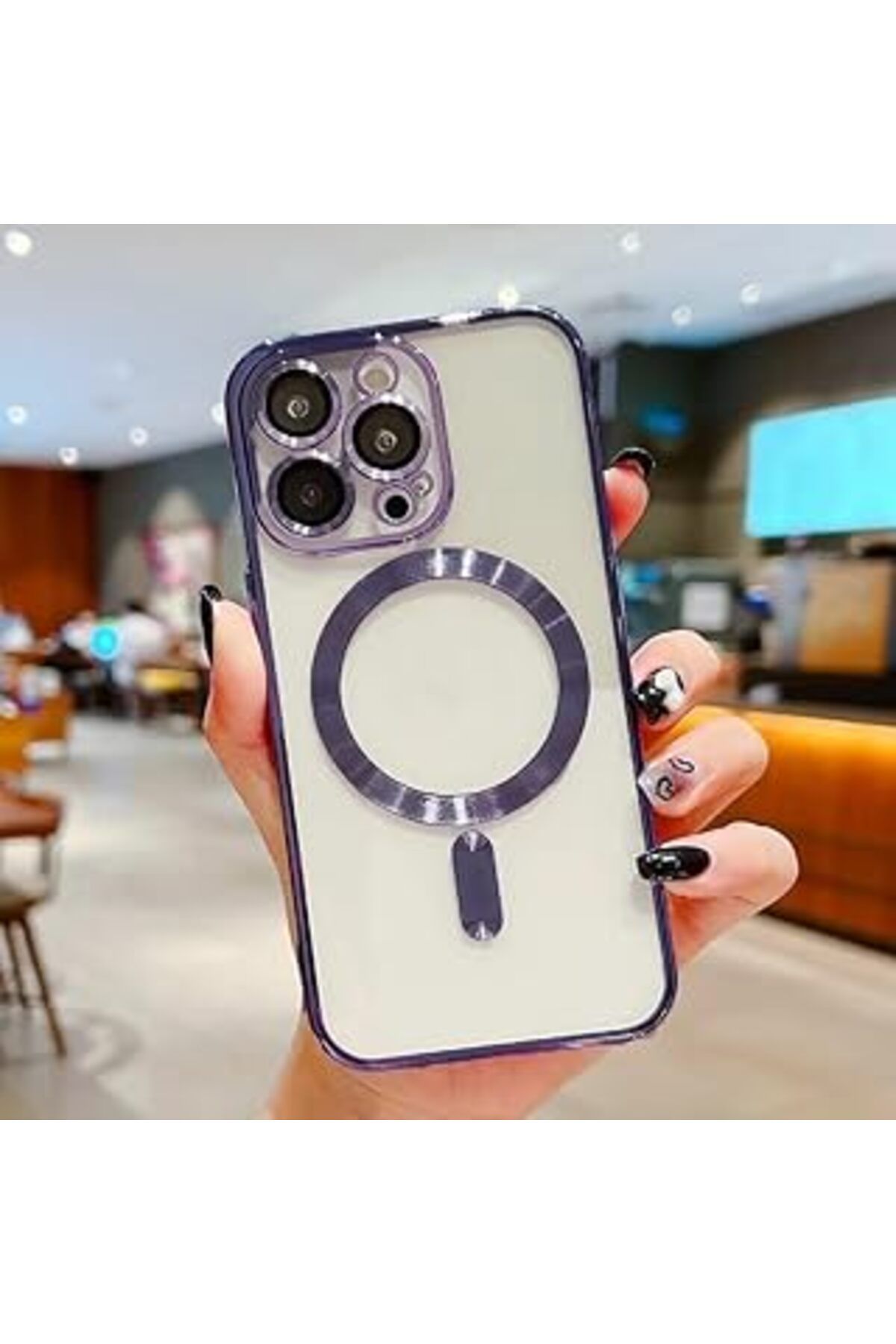 Pazarcan Iphone 15 Pro Max Ile Uyumlu Kamera Korumalı Kılıf Magsafe Ile Uyumlu Wireless Şarj Özellikli Power