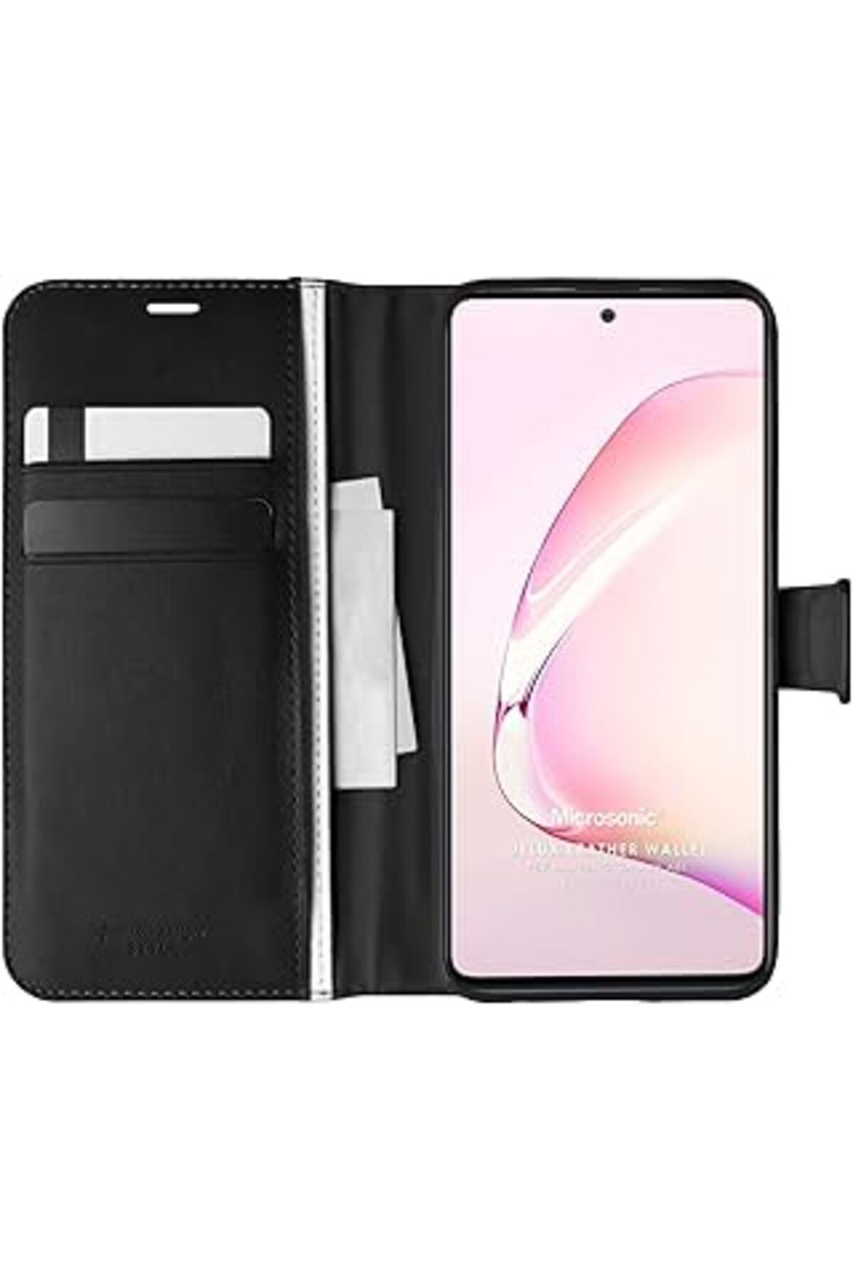 Karachil Microsonic Samsung Galaxy Note 10 Lite Için Kılıf Delux Leather Wallet Siyah [Galaxy Note 10 Lite I
