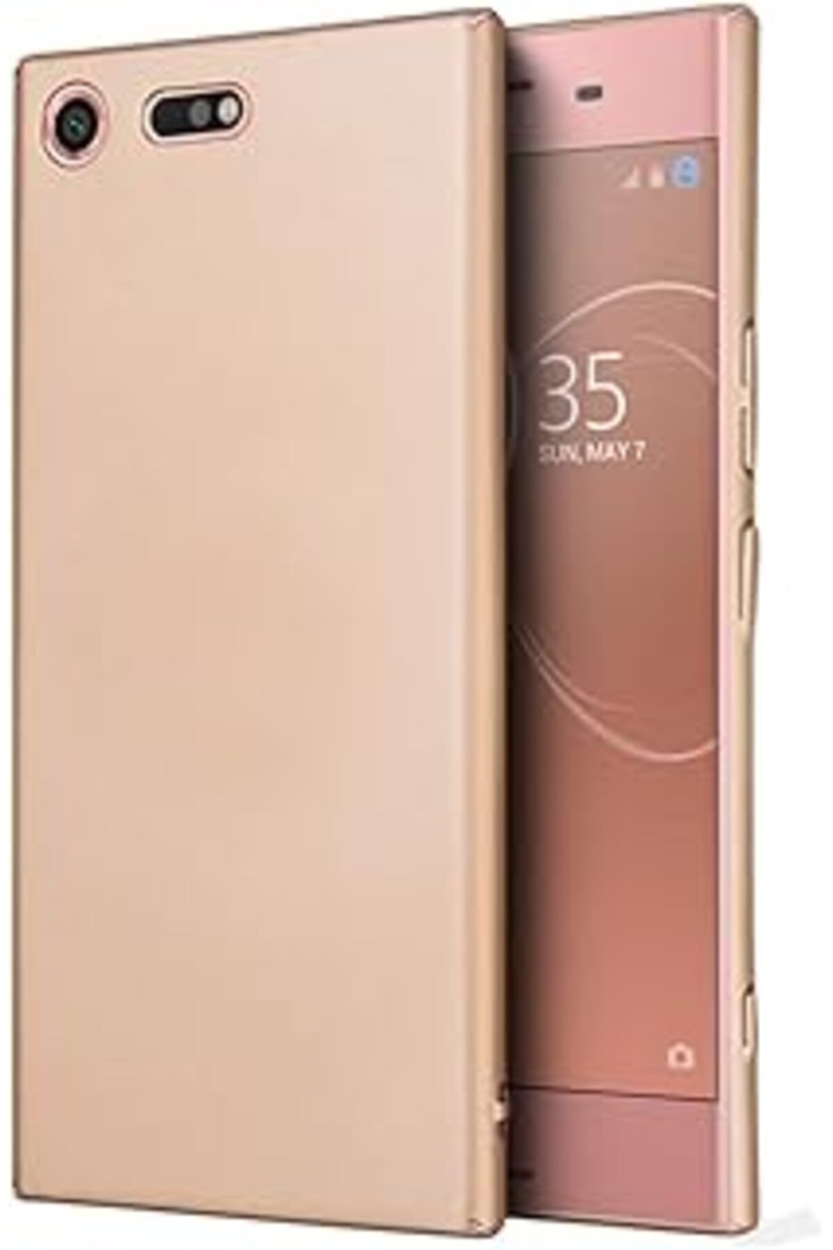 Karachil Ehr. Sony Xperia Xz Premium Ile Uyumlu Sert Rubber Silikon Kılıf (Altın Rengi)