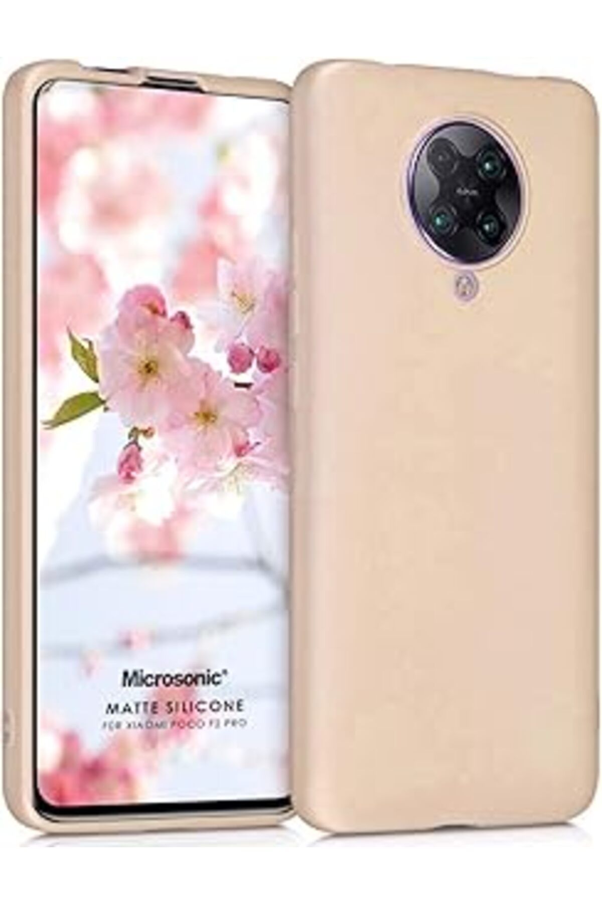Karachil Microsonic Matte Silicone Xiaomi Poco F2 Pro Için Kılıf Gold [Poco F2 Pro Ile Uyumlu Kılıf - Gold]