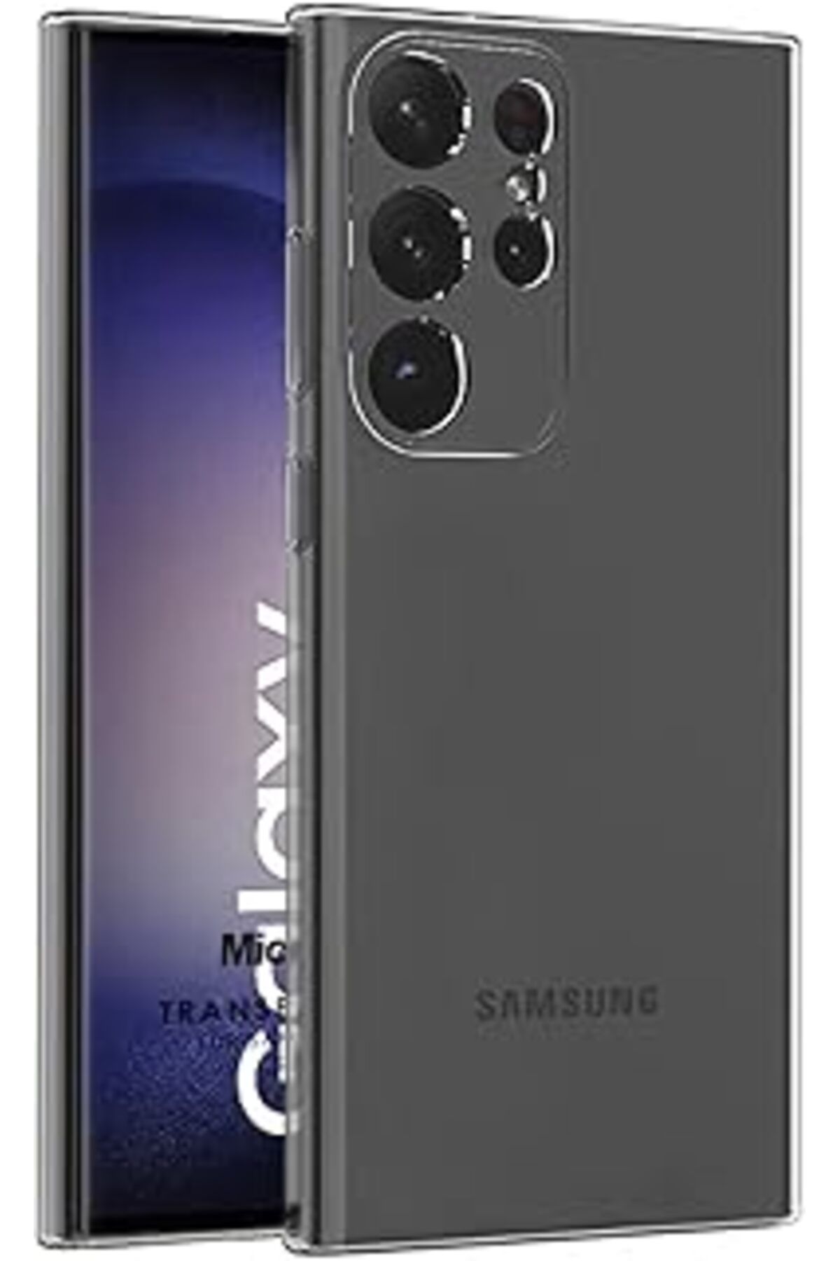 Karachil Microsonic Samsung Galaxy S23 Ultra Için Kılıf Transparent Soft Şeffaf [Galaxy S23 Ultra Ile Uyumlu