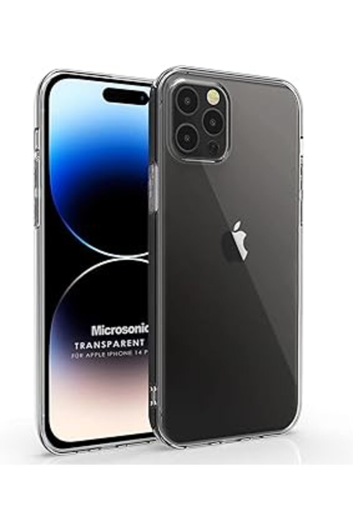 Karachil Microsonic Apple Iphone 14 Pro Için Kılıf Transparent Soft Beyaz [Iphone 14 Pro Ile Uyumlu Kılıf -