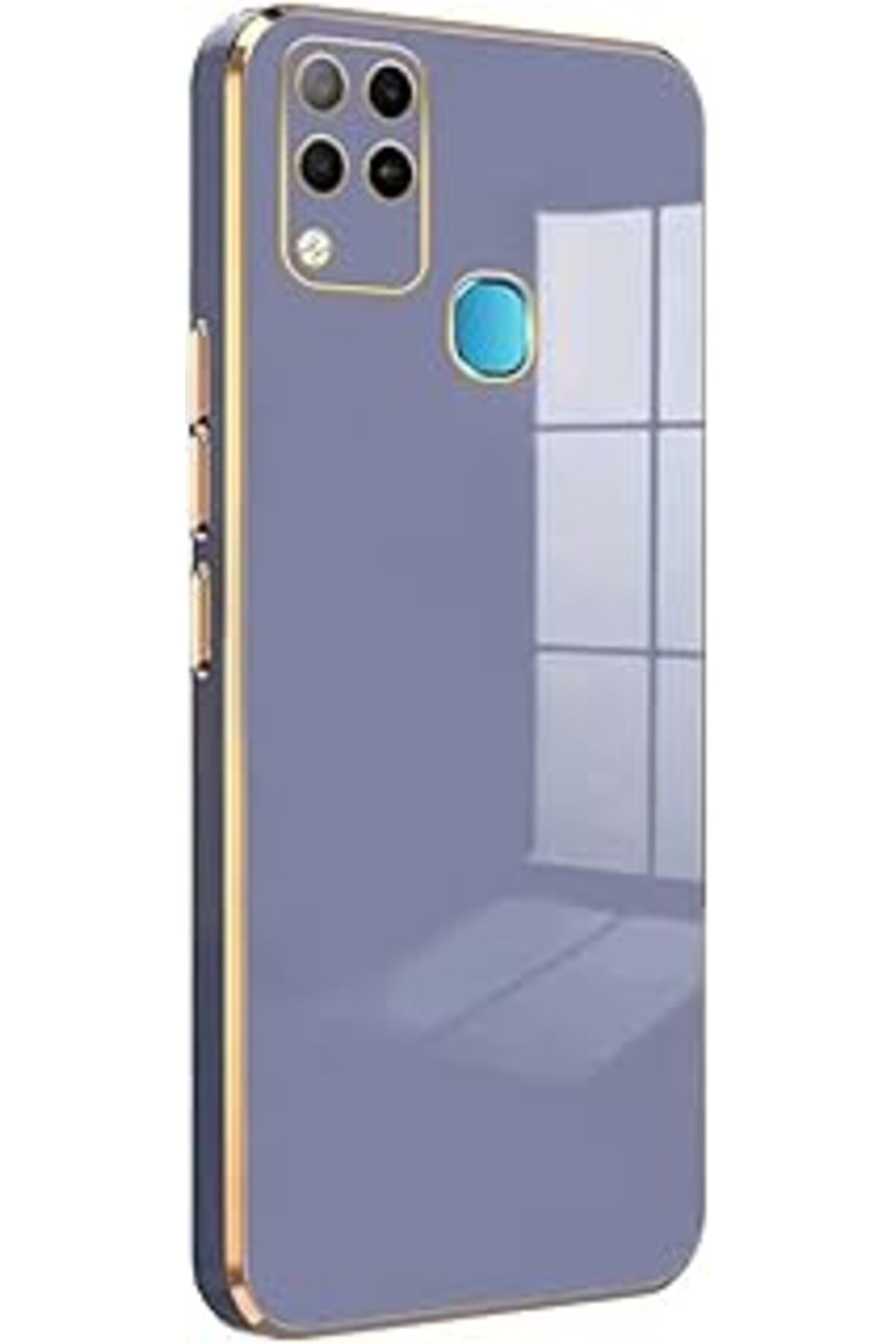 Karachil Microsonic Infinix Hot 10T Için Kılıf Olive Plated Lavanta Grisi [Hot 10T Ile Uyumlu Kılıf - Lavant