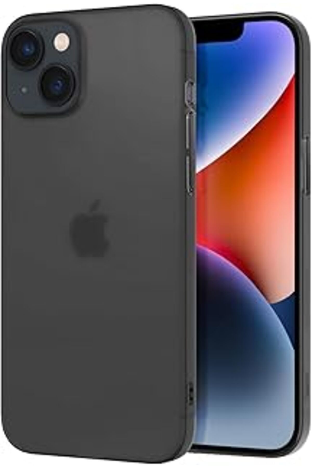 Karachil Buff Labs Iphone 14 Slimfy İnce Saydam Kılıf (Siyah)