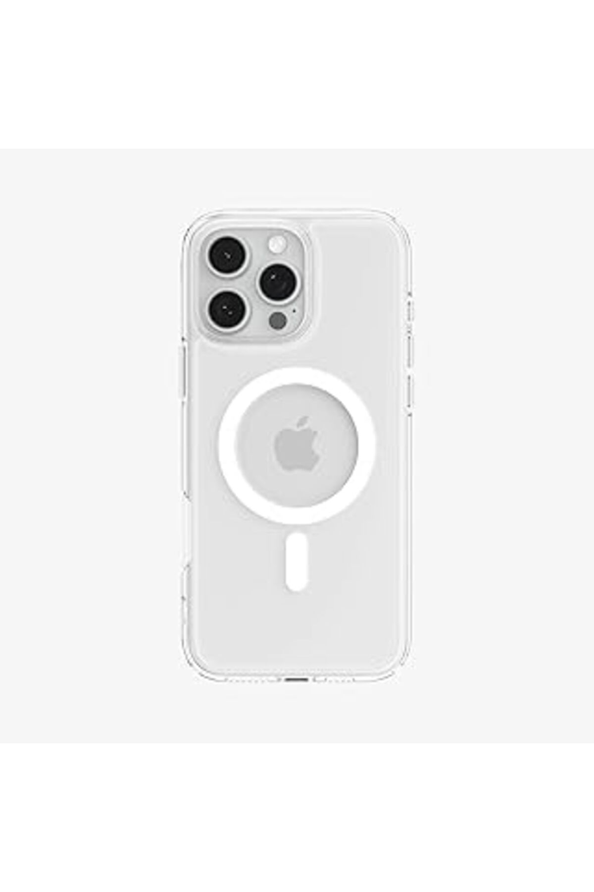 Pazarcan Iphone 16 Pro Max Kılıf Crystal Hybrid Magfit Magsafe Özellikli White - Acs08032