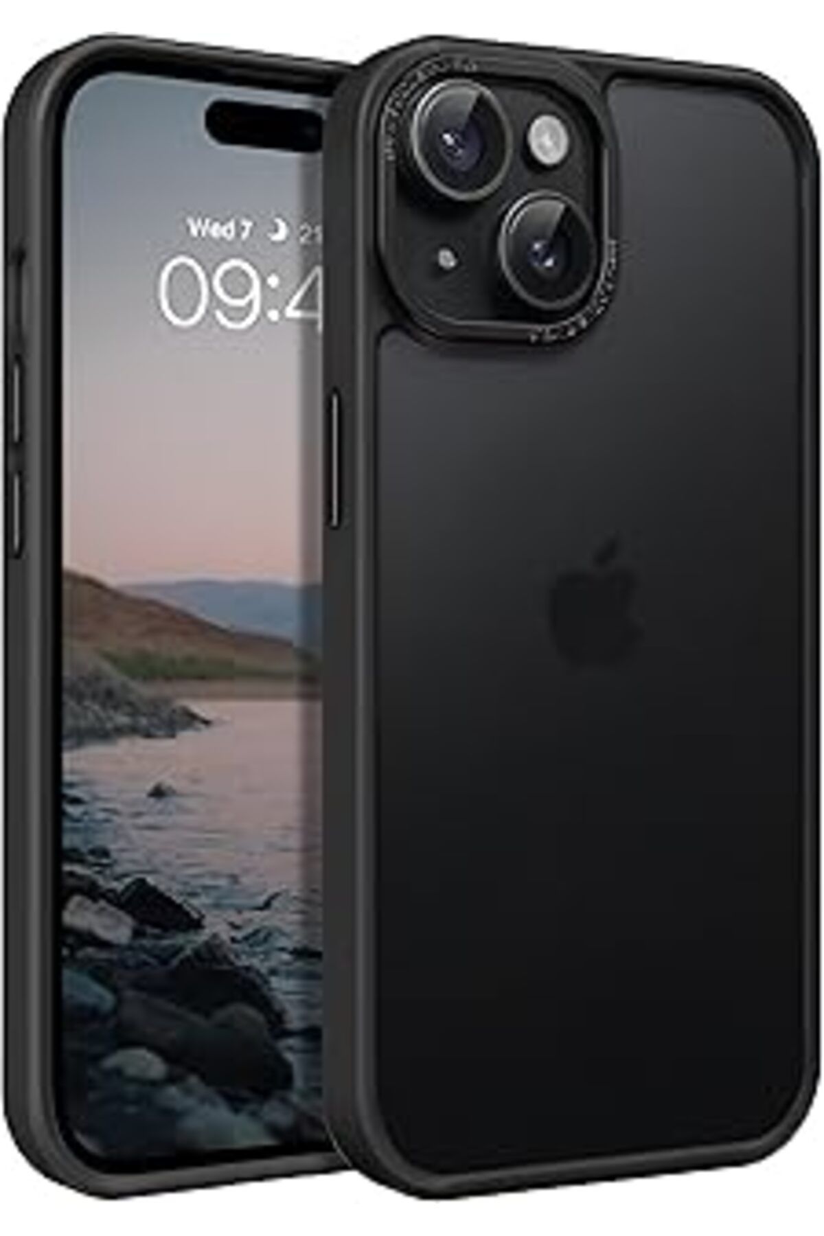 Karachil Minesk Iphone 15 Için Mat Hybrid Materyal Metal Kamera Korumalı Ve Metal Tuş Takımlı Ultra Güçlü Ko