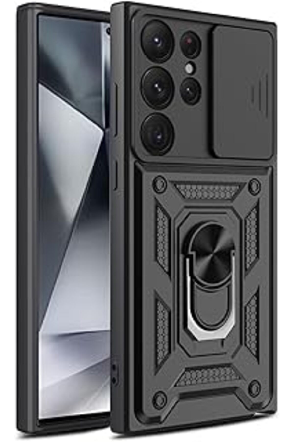Karachil Microsonic Samsung Galaxy S24 Ultra Kılıf Impact Resistant Siyah [Galaxy S24 Ultra Ile Uyumlu Kılıf