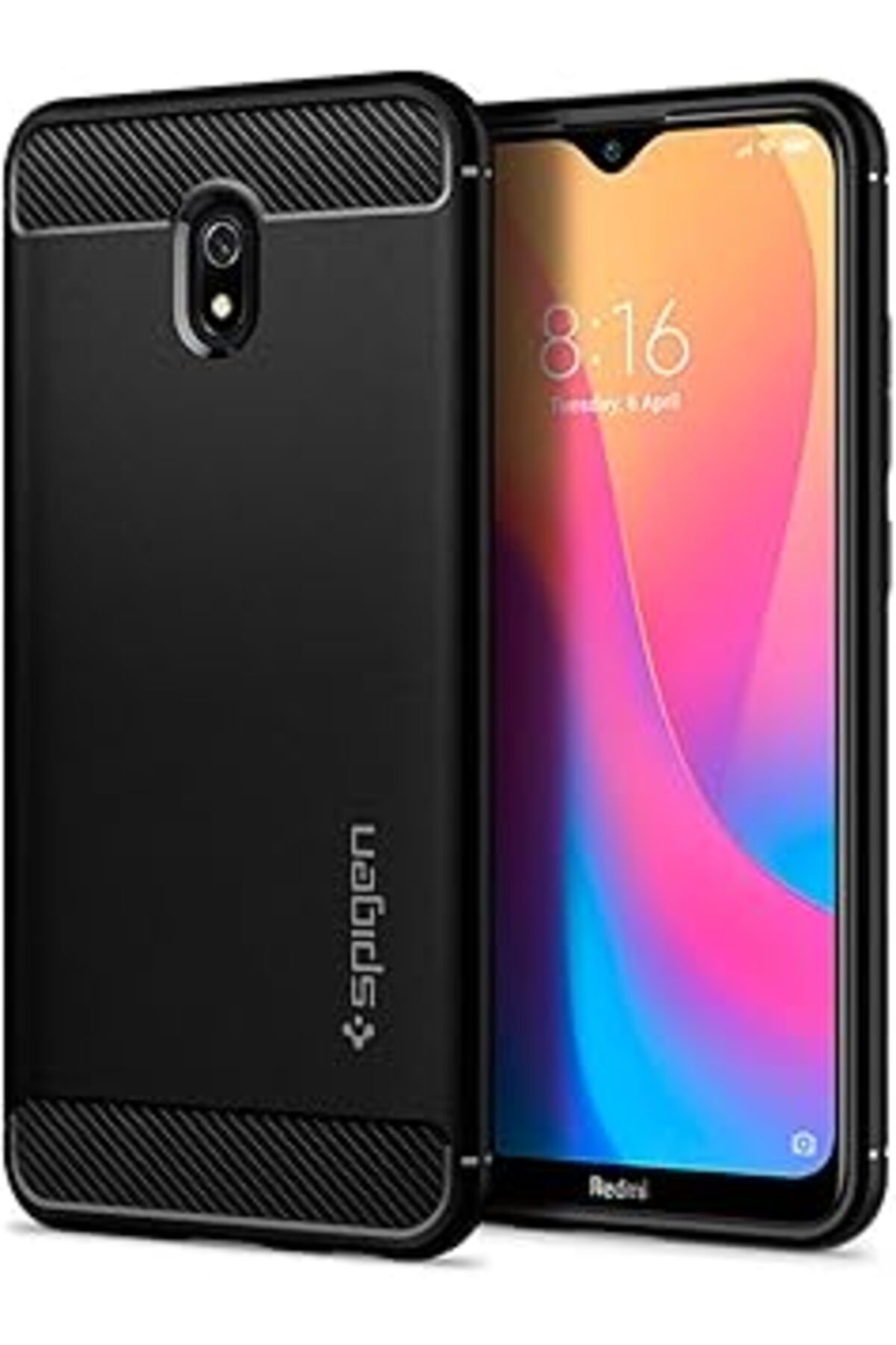 Pazarcan Redmi 8A Kılıf Rugged Armor Matte Black - Acs00386