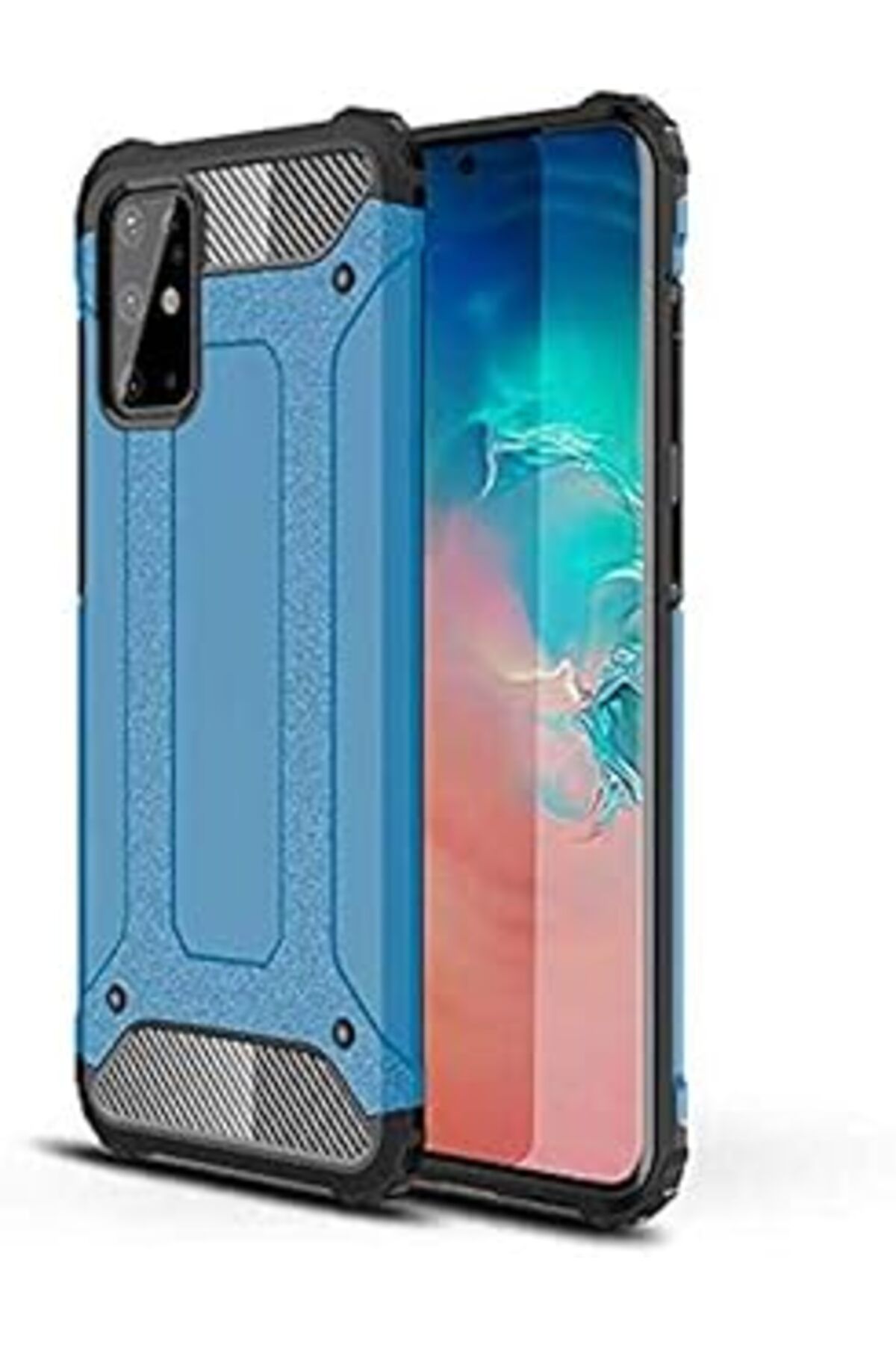 Karachil Zore Samsung Galaxy S20 Plus Ile Uyumlu Kılıf Zore Crash Zırh Tipi Koruyucu Çift Katmanlı Silikon K